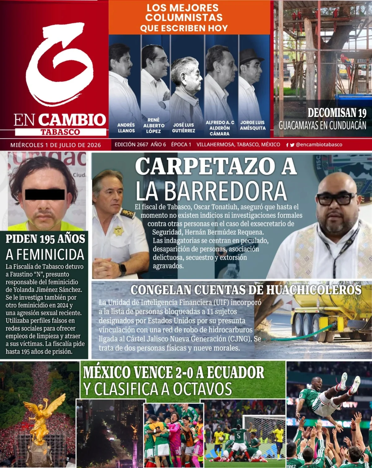 Portada de En Cambio - Quintana Roo (portada)