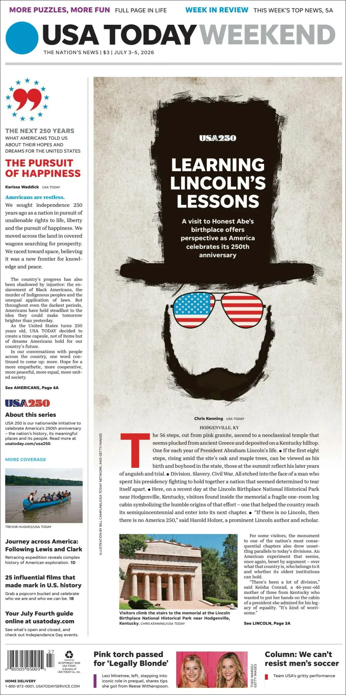Portada de Usa Today