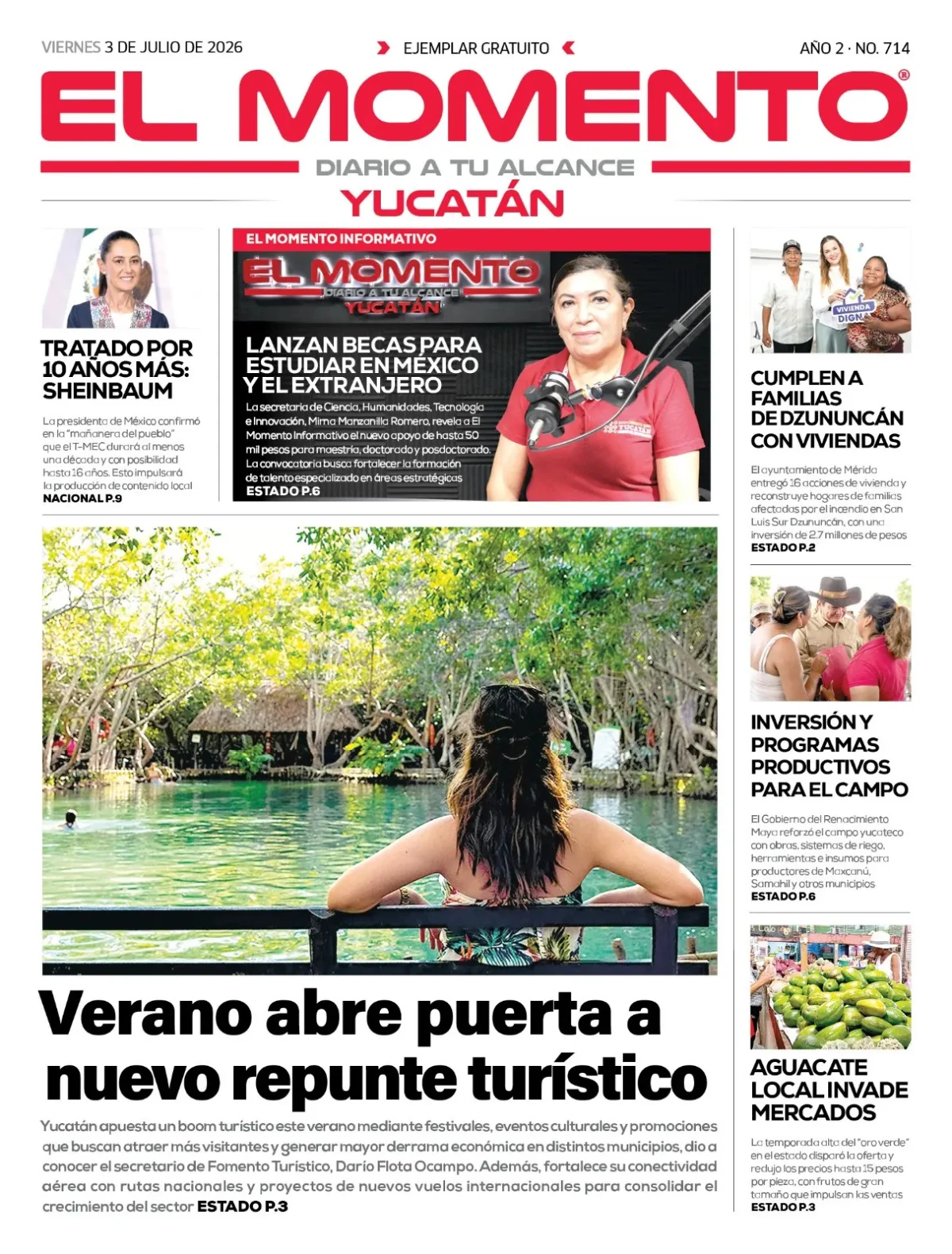 Portada de El Momento Yucatan