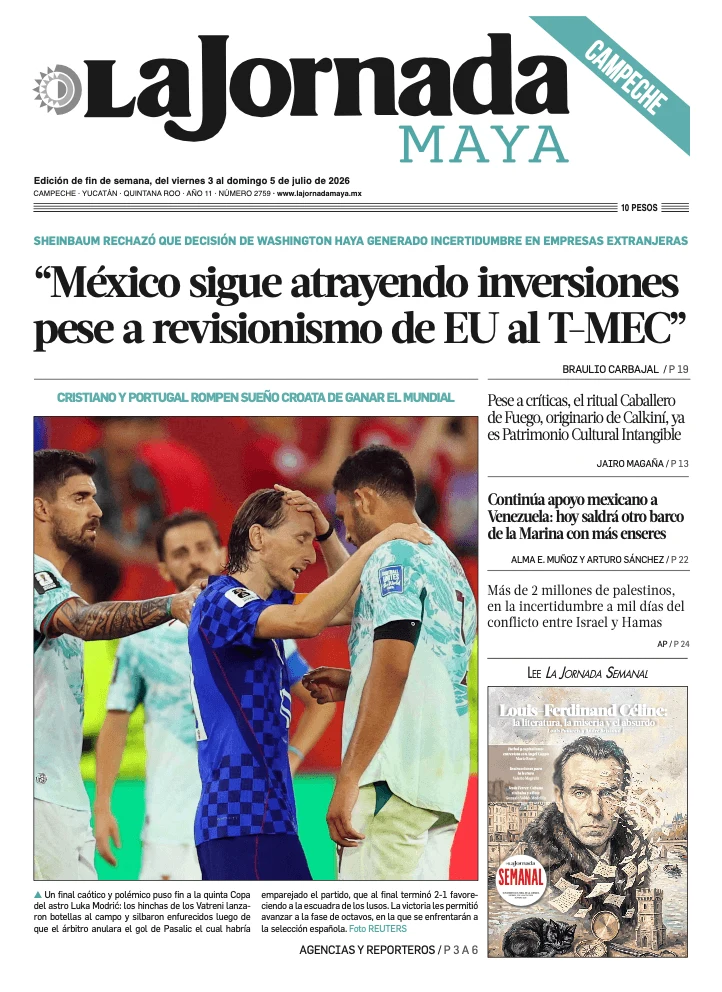 Portada de La Jornada Maya Campeche del 2026-07-03