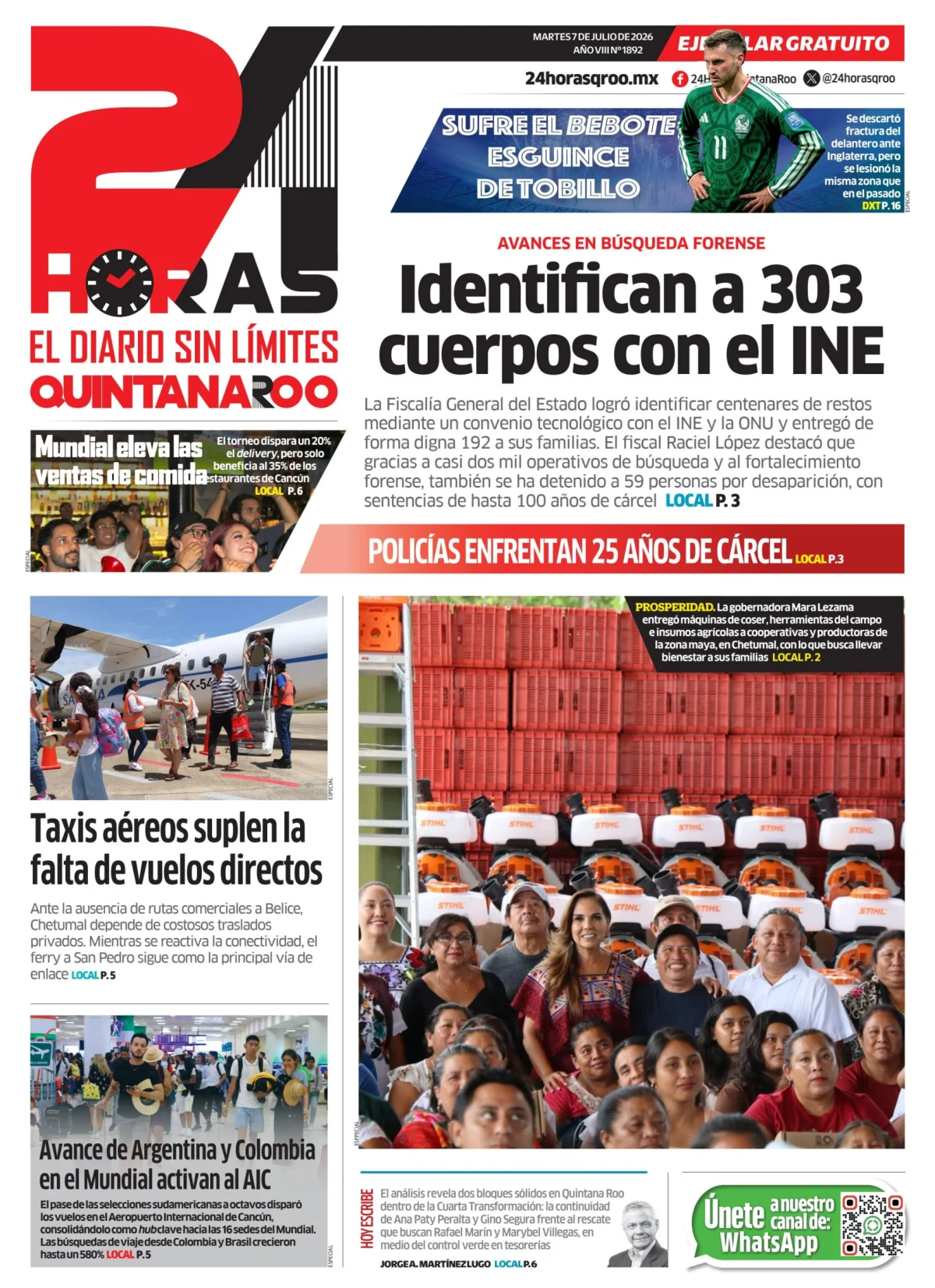 Portada de 24 Horas Quintana Roo