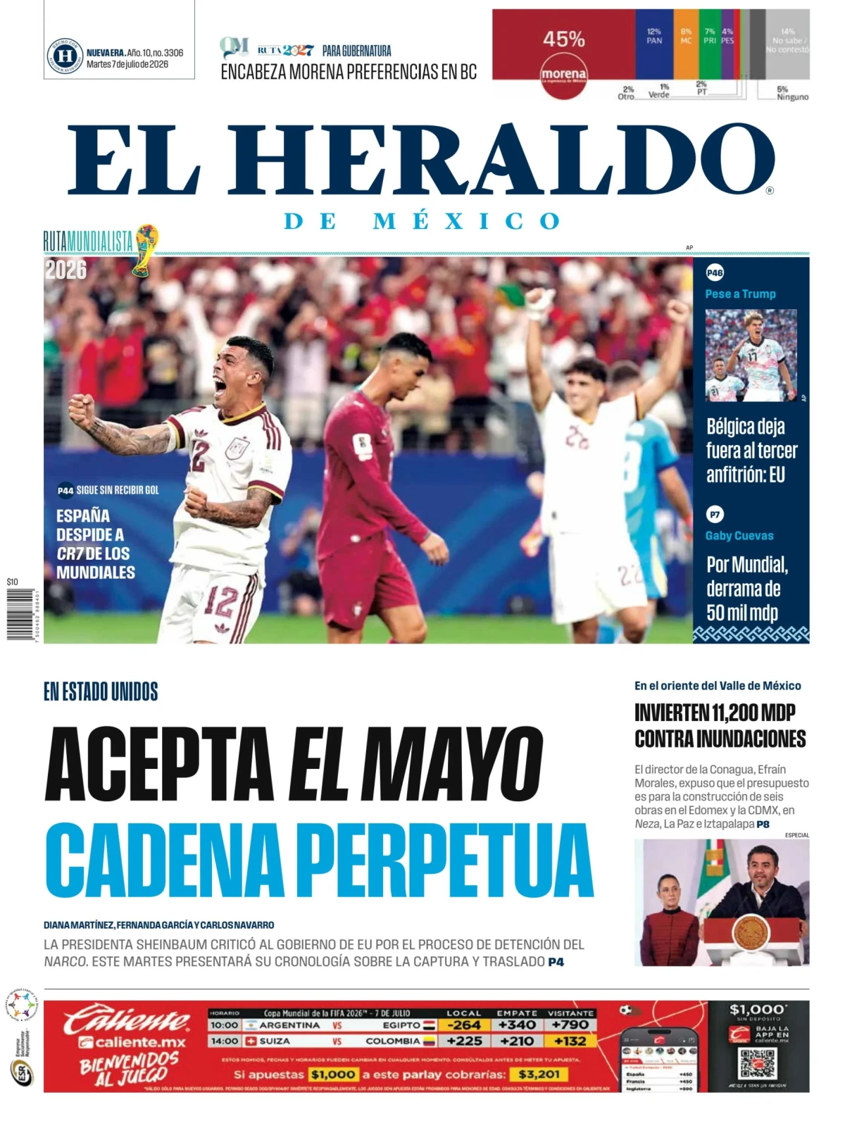 Portada de El Heraldo de Mexico