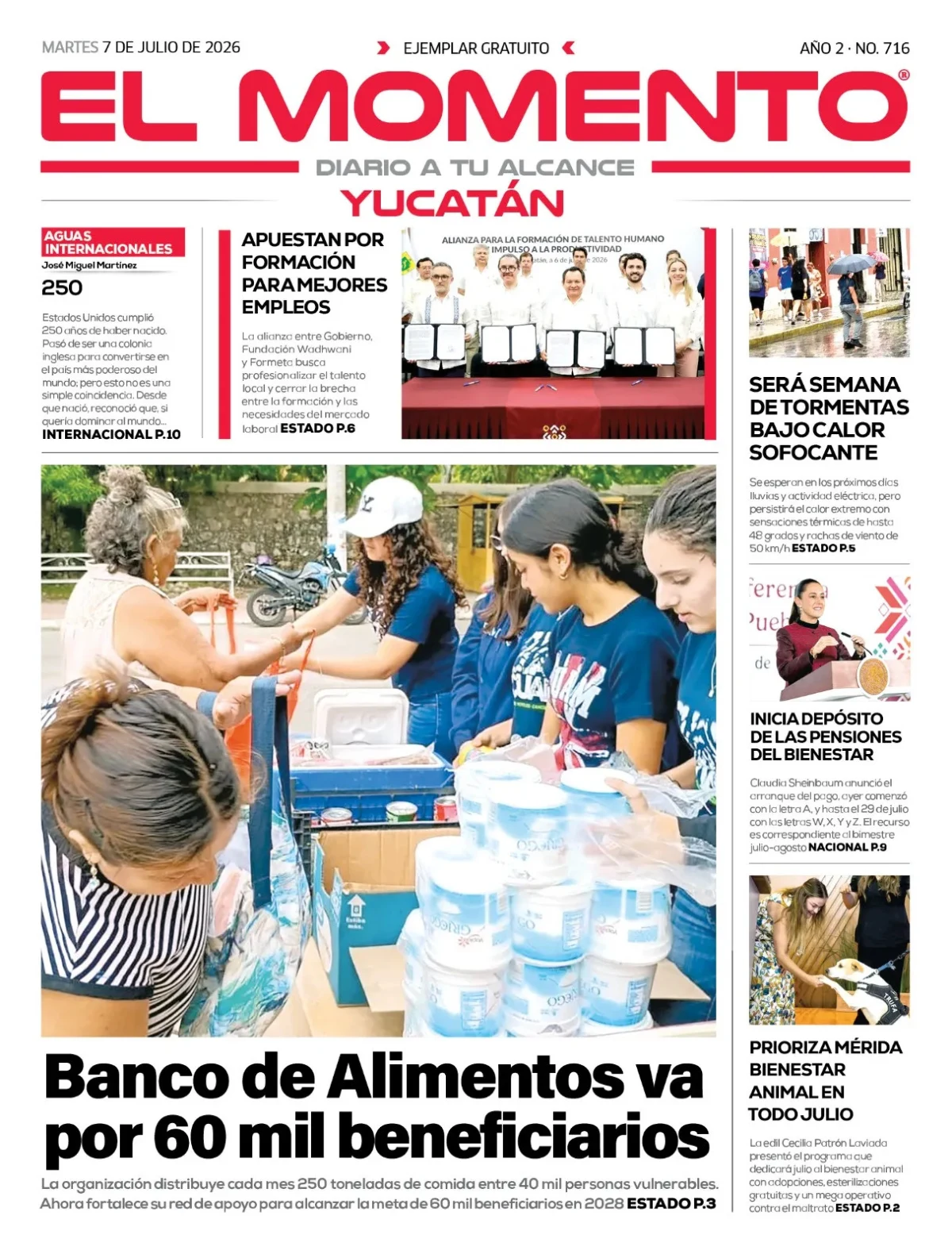 Portada de El Momento Yucatan