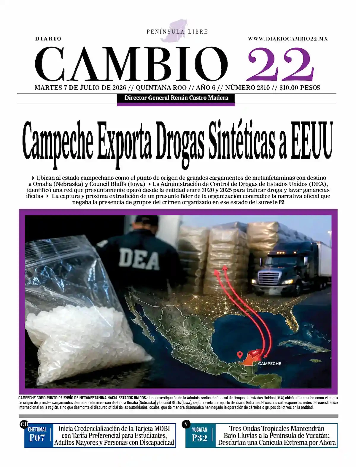 Portada de Diario Cambio 22 (portada)