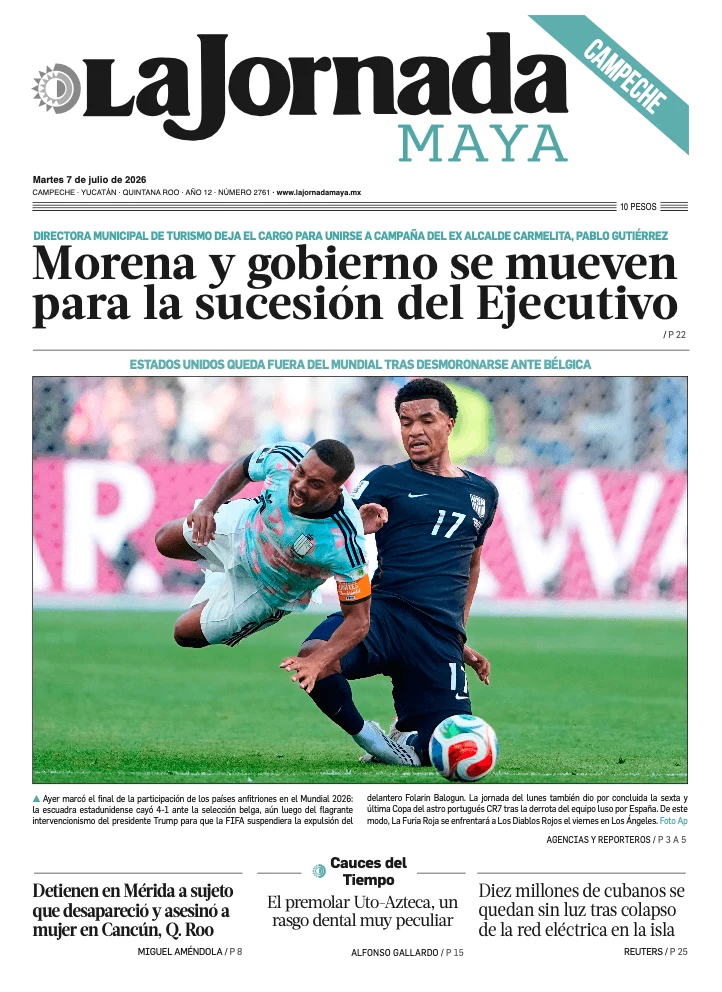 Portada de La Jornada Maya Campeche del 2026-07-07