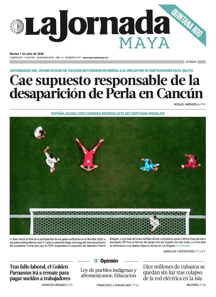 Portada de La Jornada Maya Quintana Roo del 2026-07-07