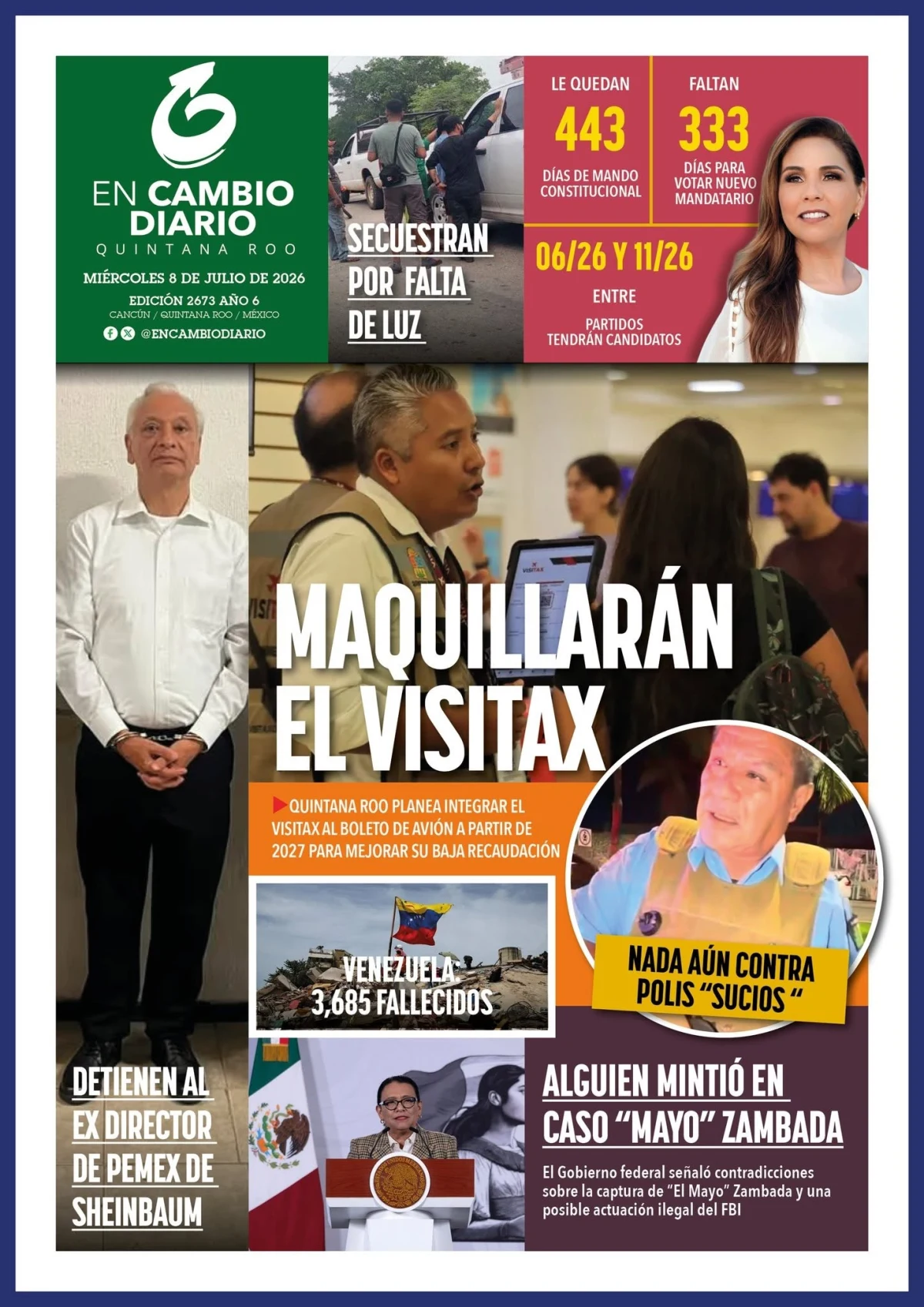 Portada de En Cambio - Quintana Roo (contraportada)