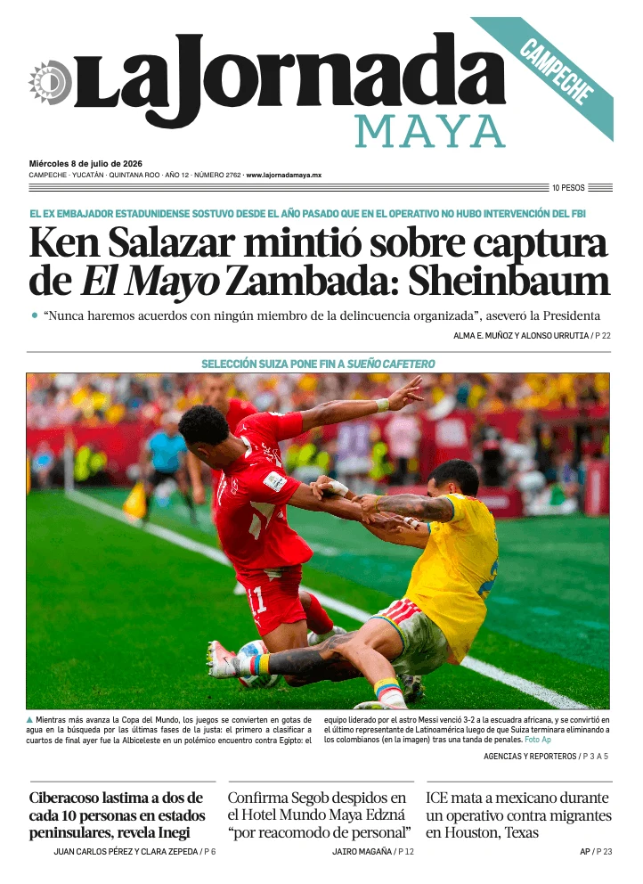 Portada de La Jornada Maya Campeche del 2026-07-08