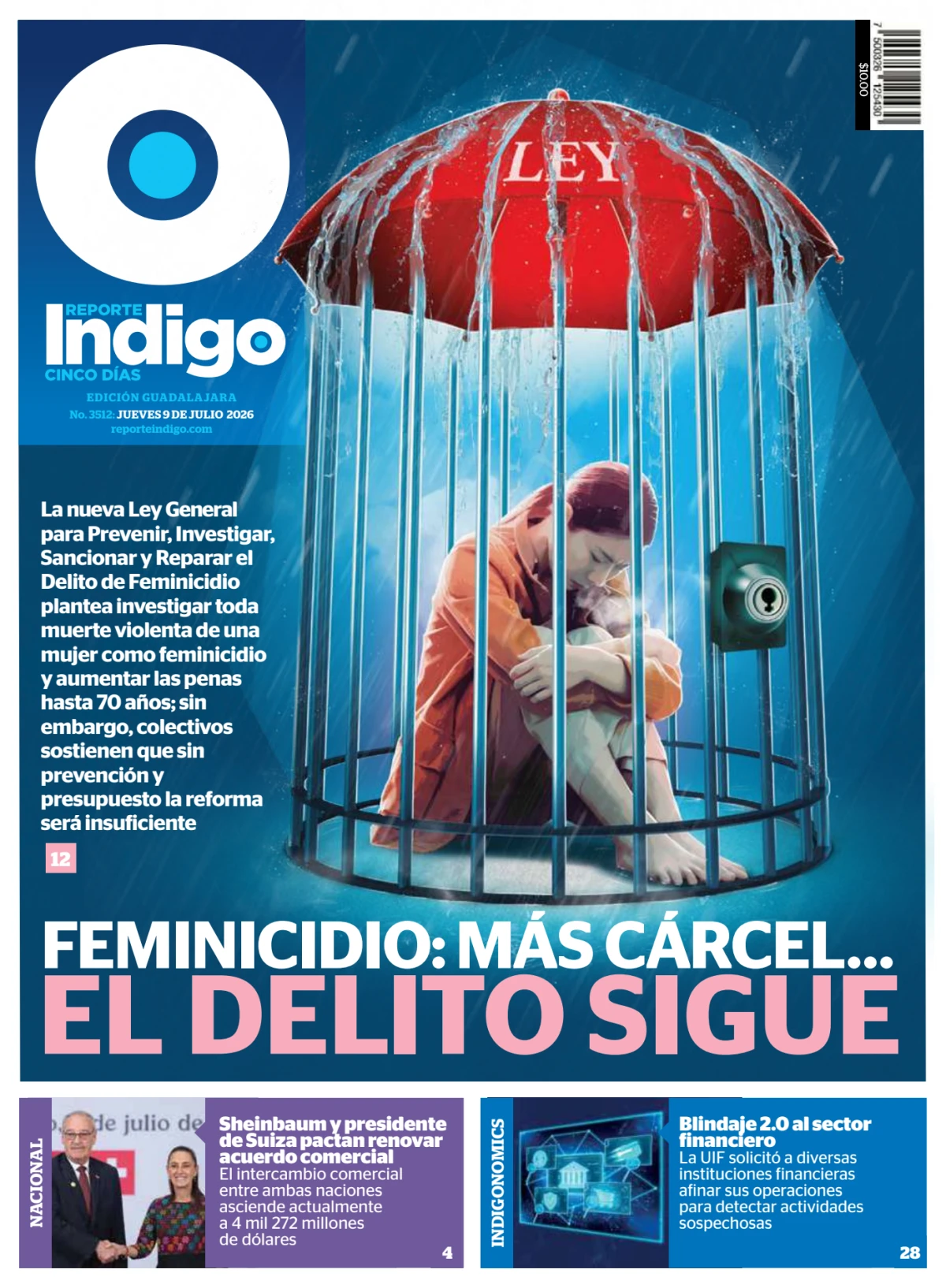 Portada de Reporte Indigo Guadalajara del jueves, 9 de julio de 2026