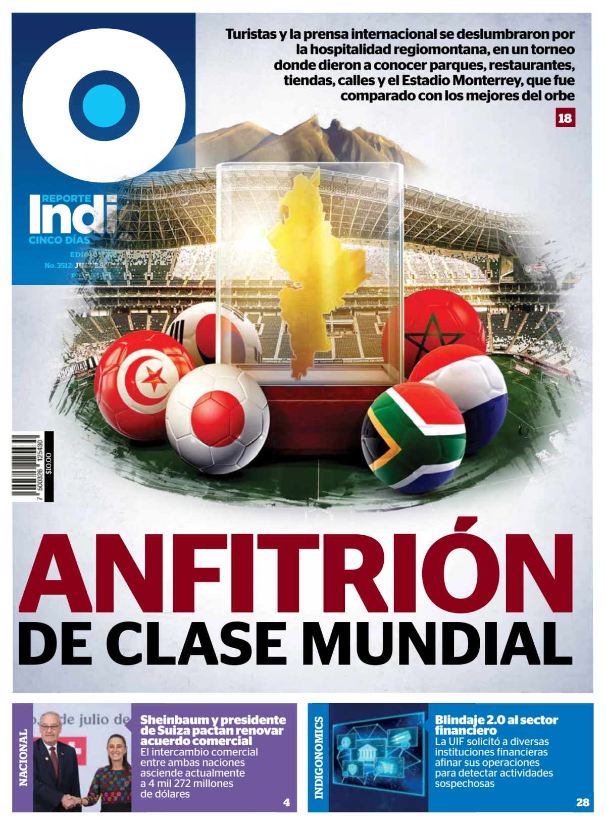 Portada de Reporte Indigo Monterrey del jueves, 9 de julio de 2026