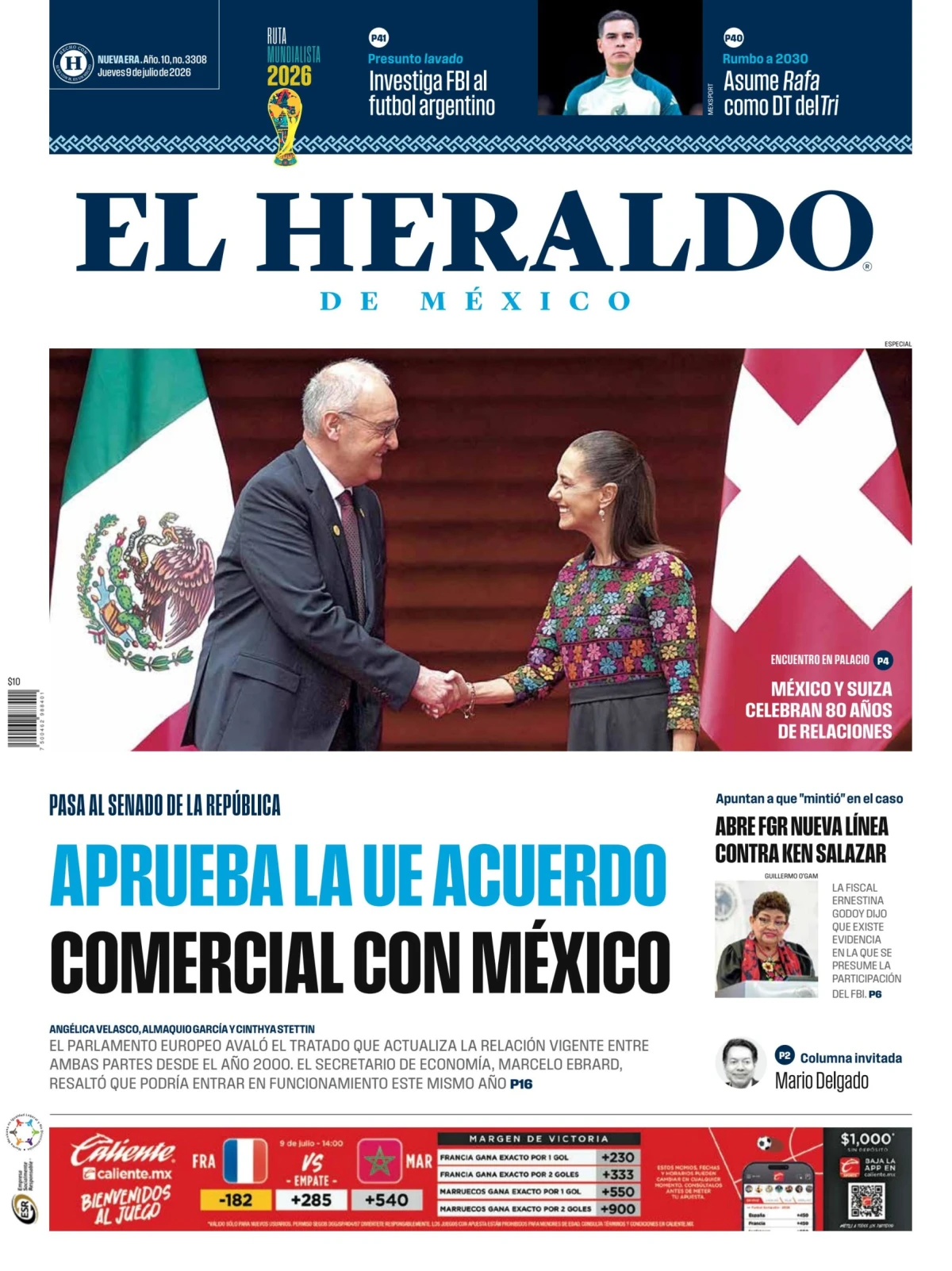 Portada de El Heraldo de Mexico