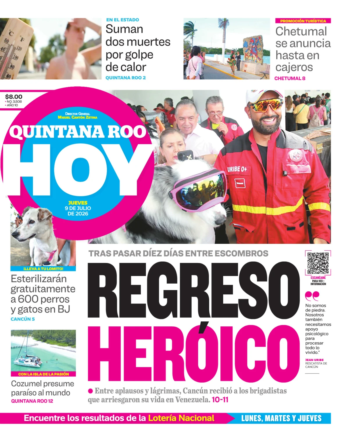 Portada de Quintana Roo Hoy (portada) del 2026-07-09