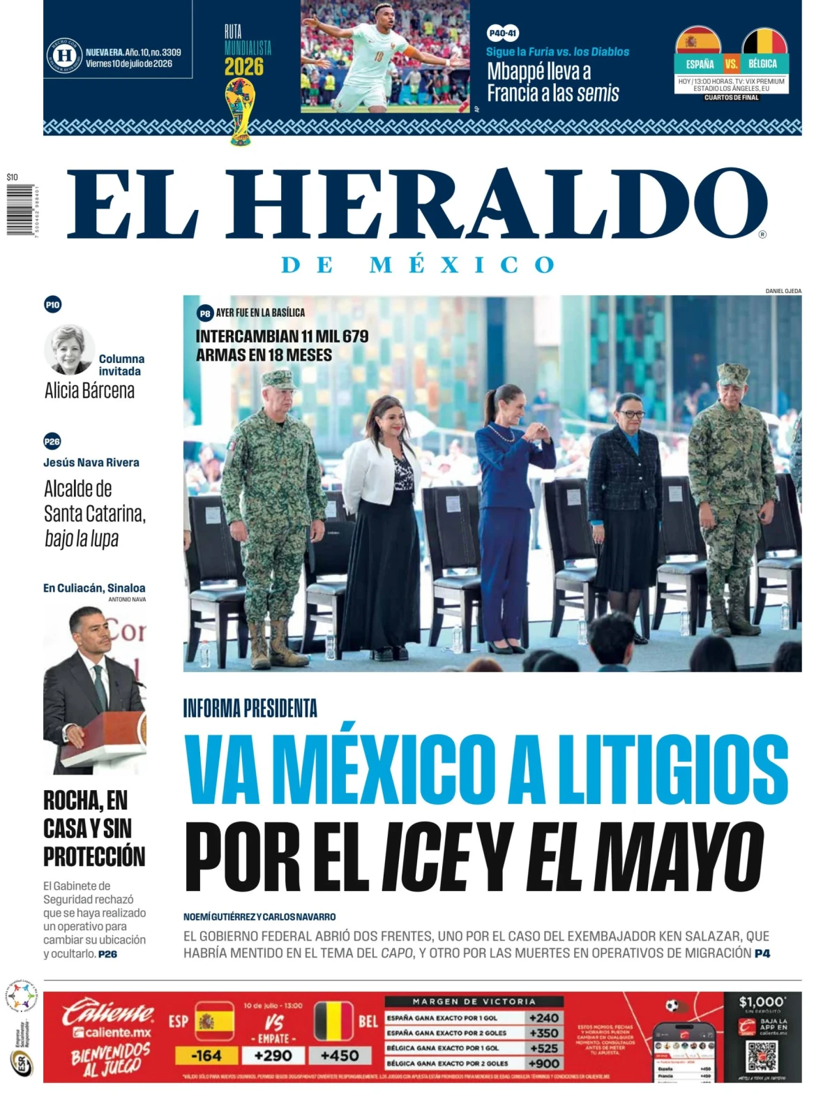 Portada de El Heraldo de Mexico