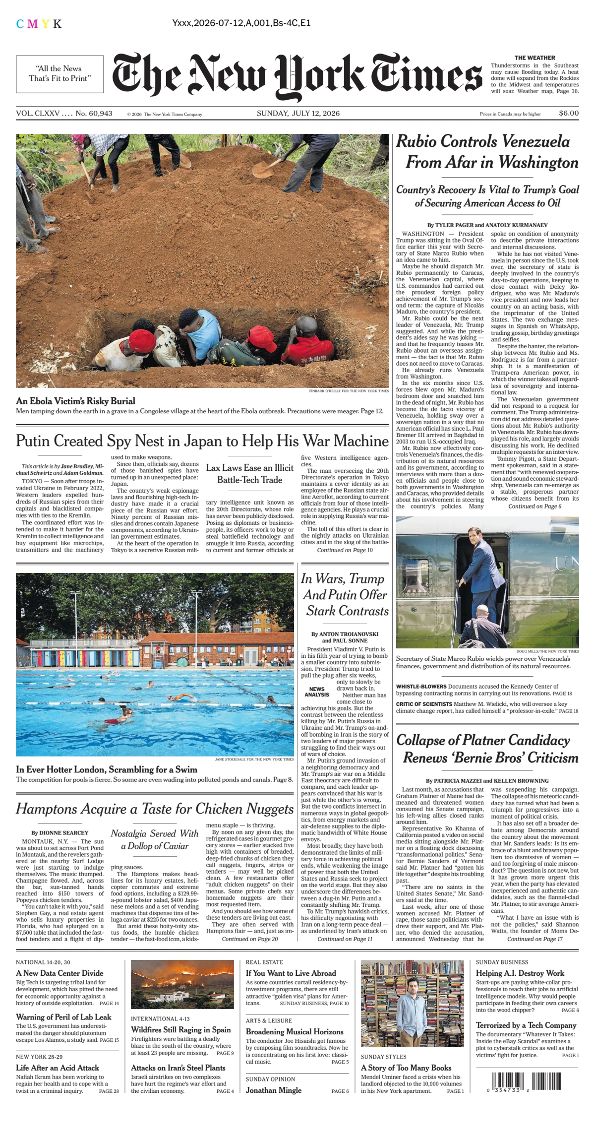 Portada de The New York Times (national)