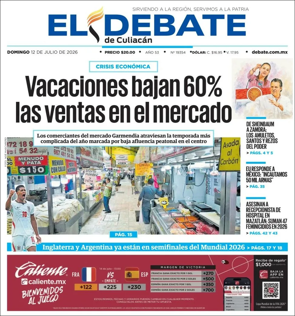 Portada de El Debate de Culiacan