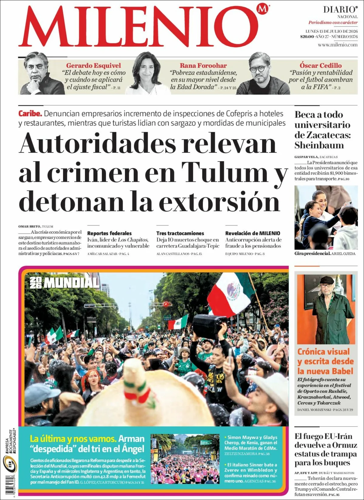 Portada de Milenio