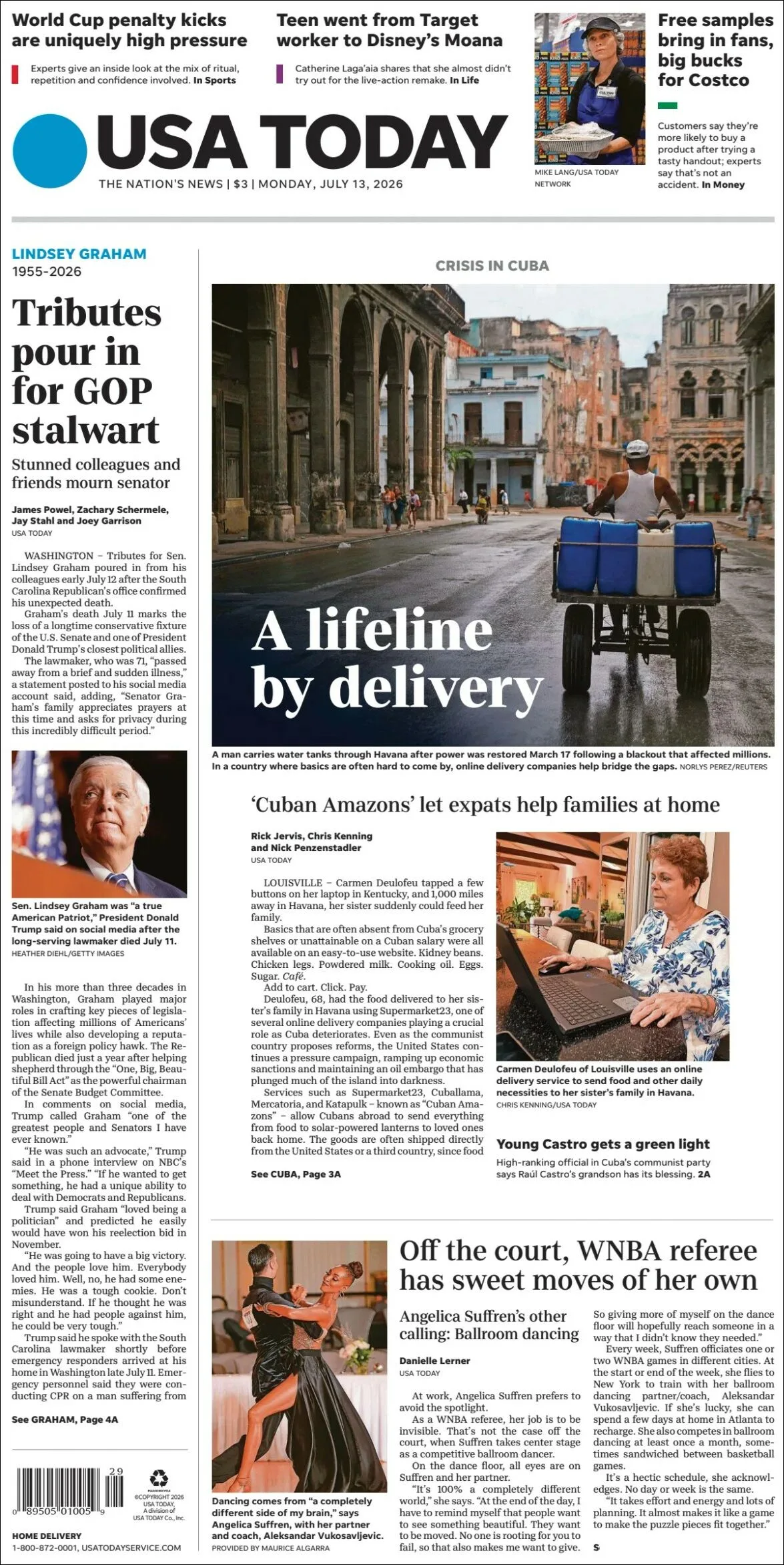 Portada de Usa Today