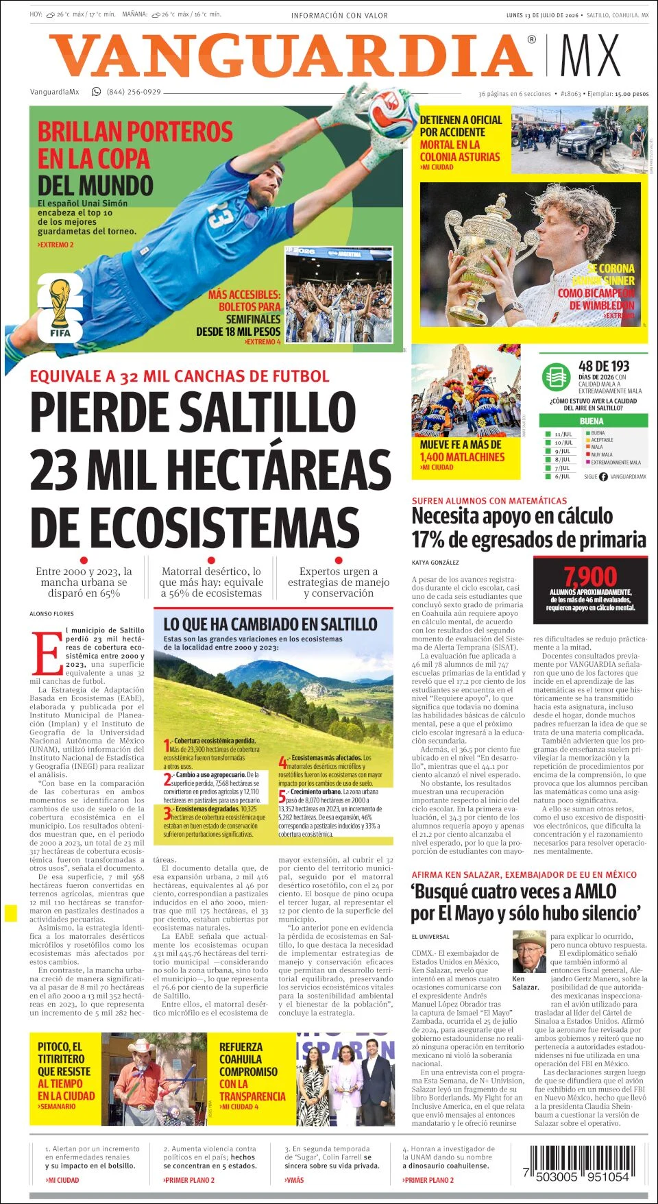 Portada de Vanguardia