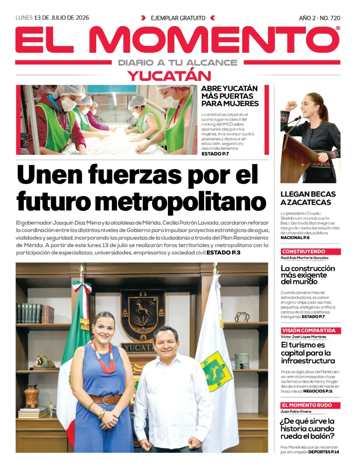 Portada de El Momento Yucatan