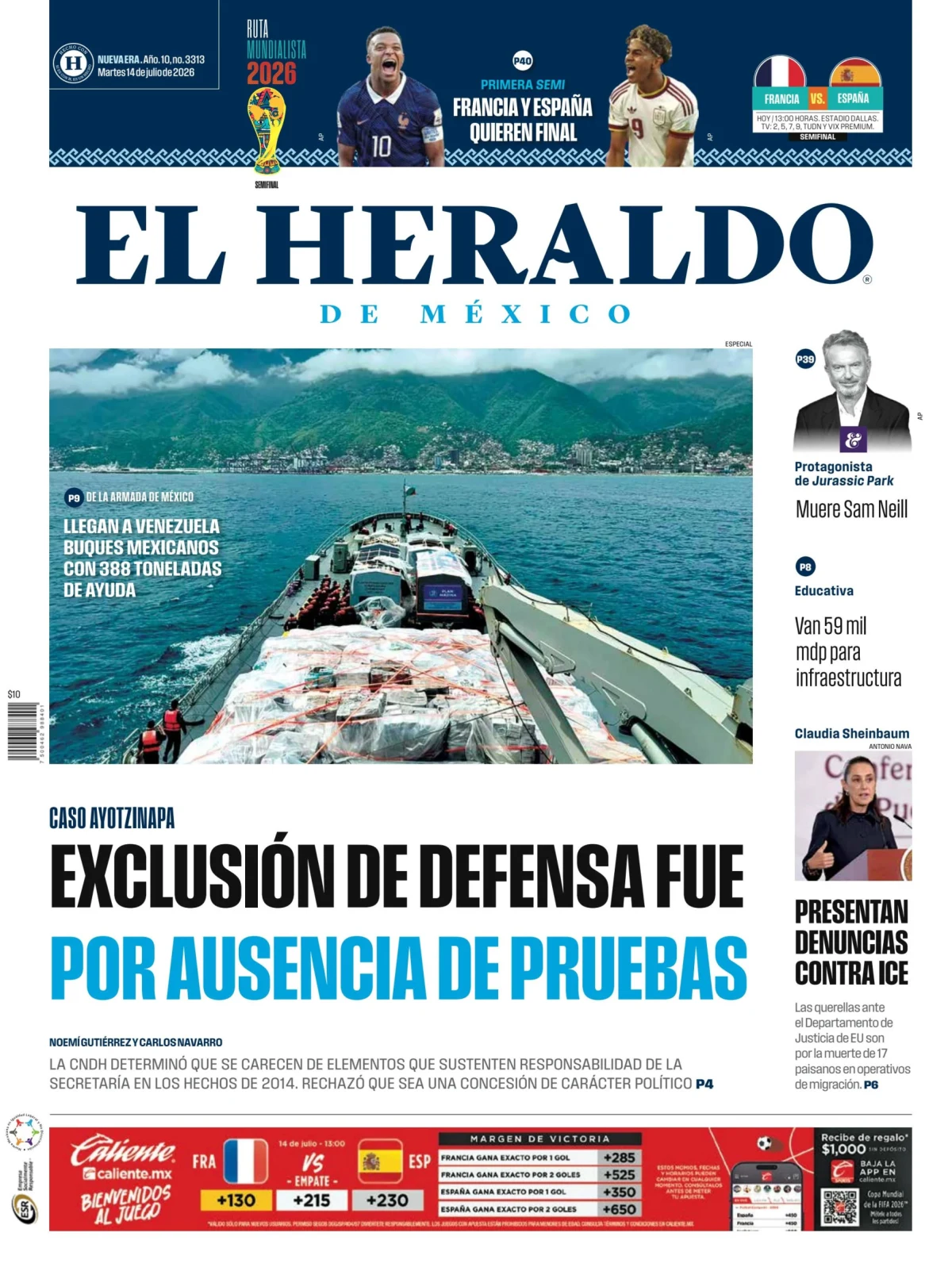 Portada de El Heraldo de Mexico