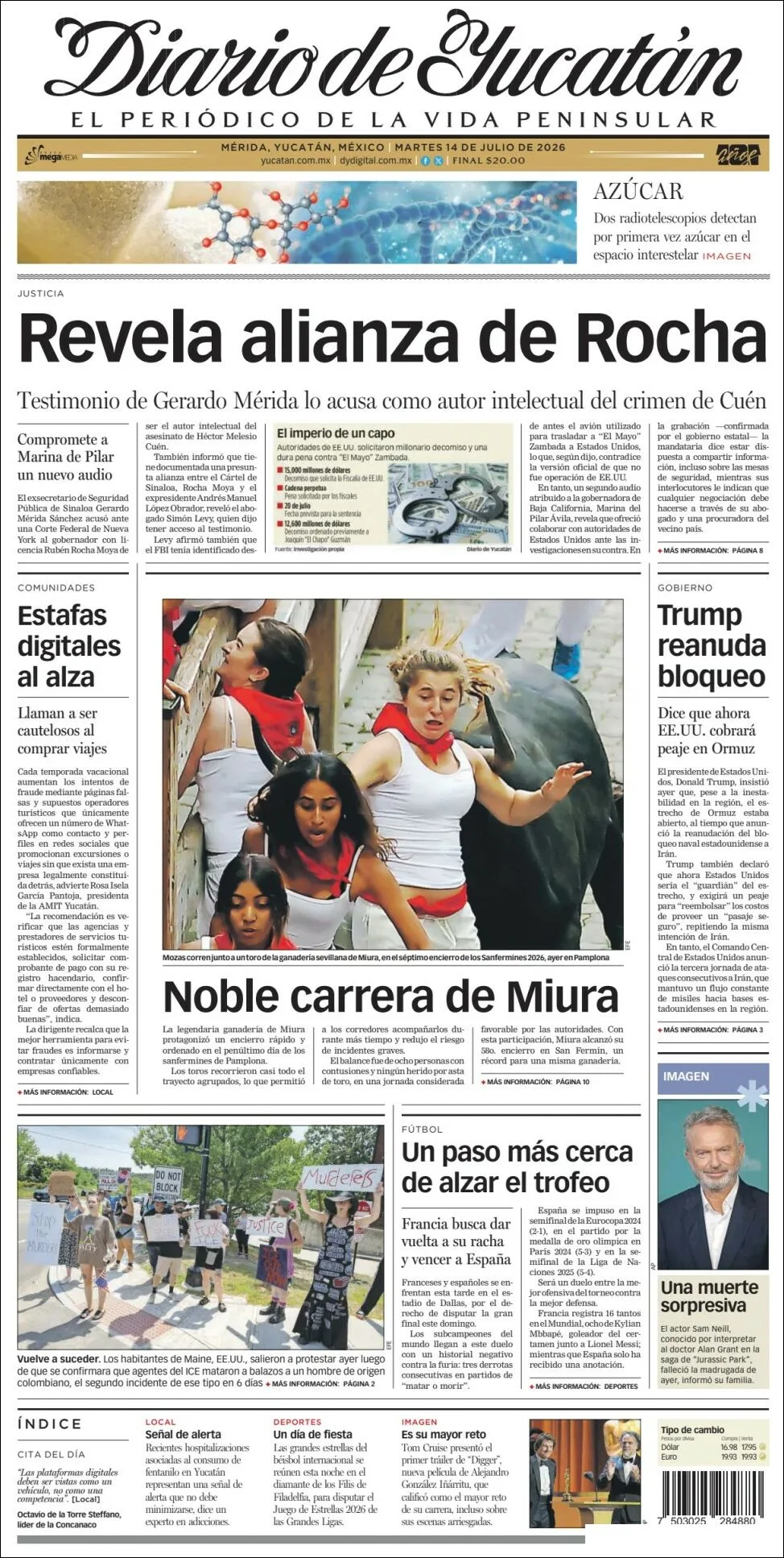 Portada de Diario de Yucatán