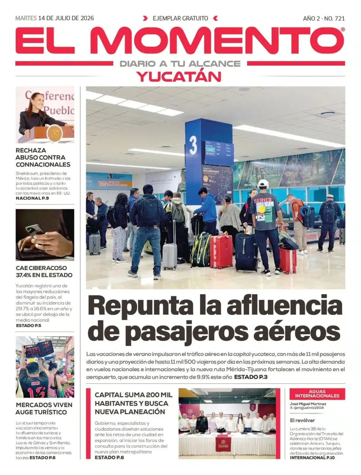 Portada de El Momento Yucatan