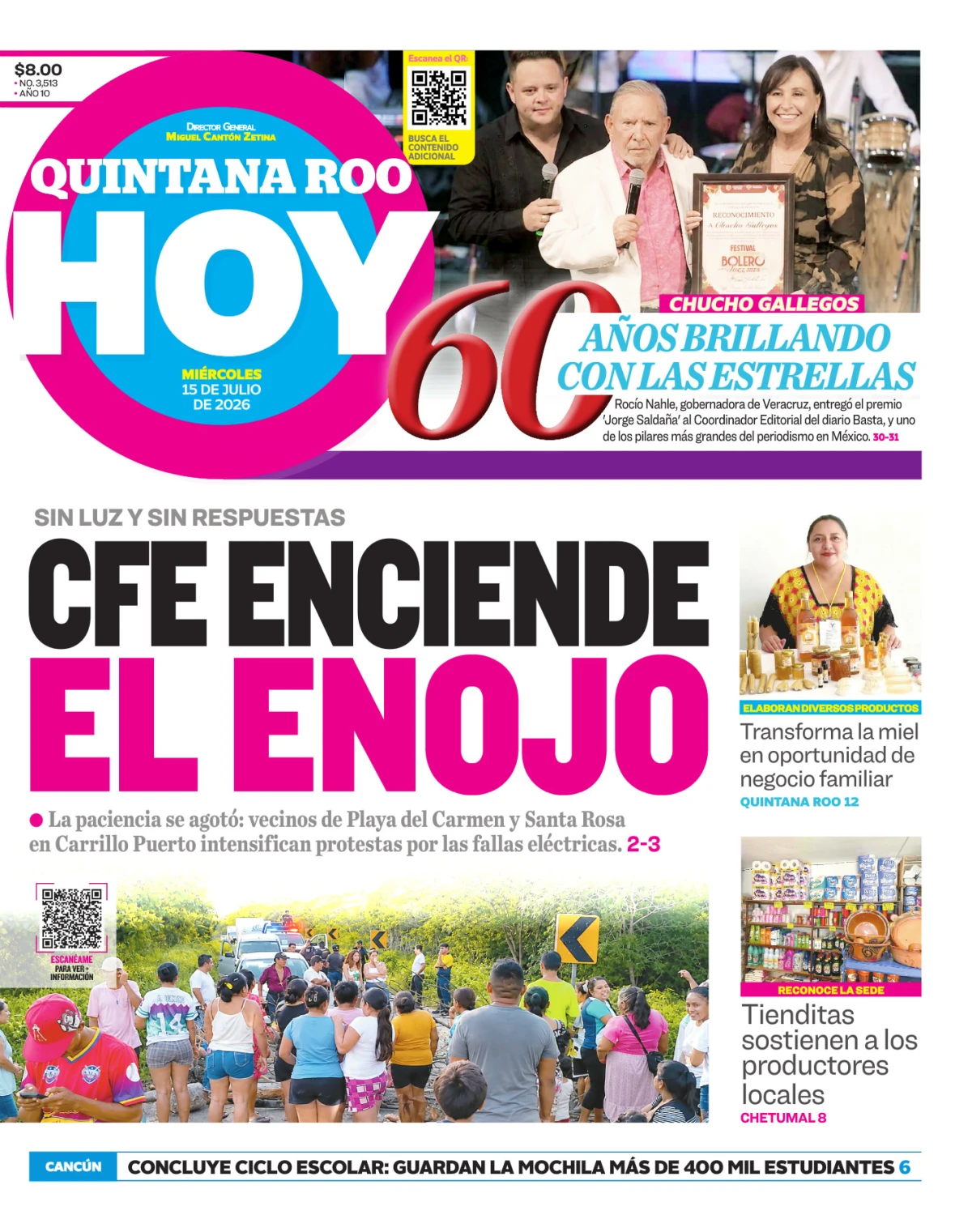 Portada de Quintana Roo Hoy (portada)