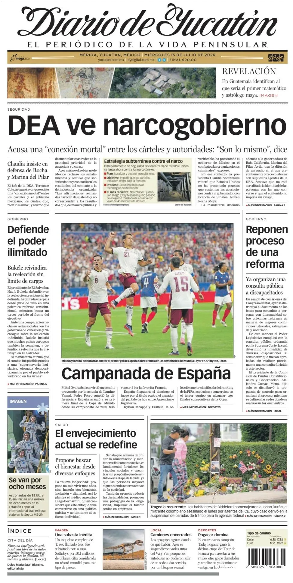 Portada de Diario de Yucatán