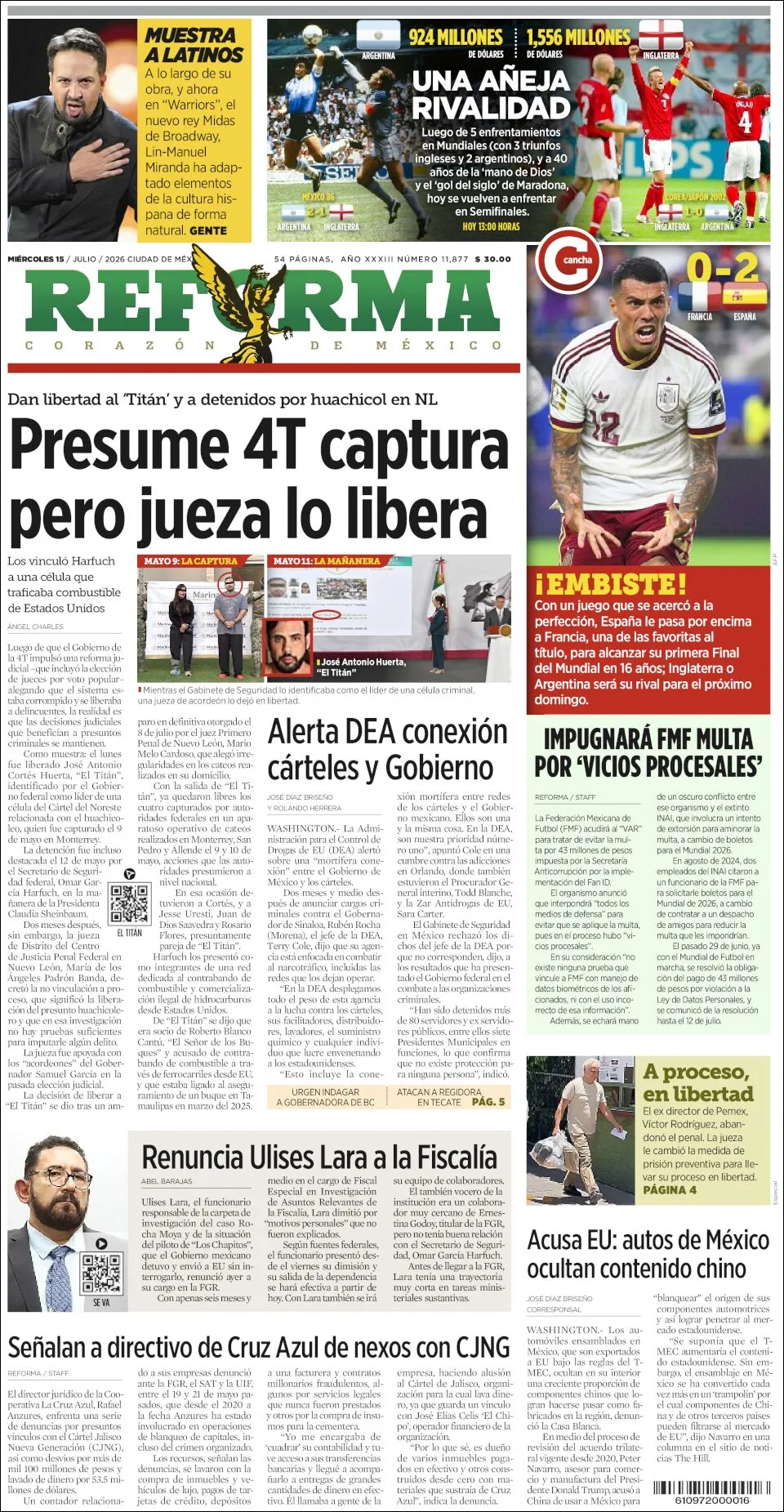 Portada de Reforma