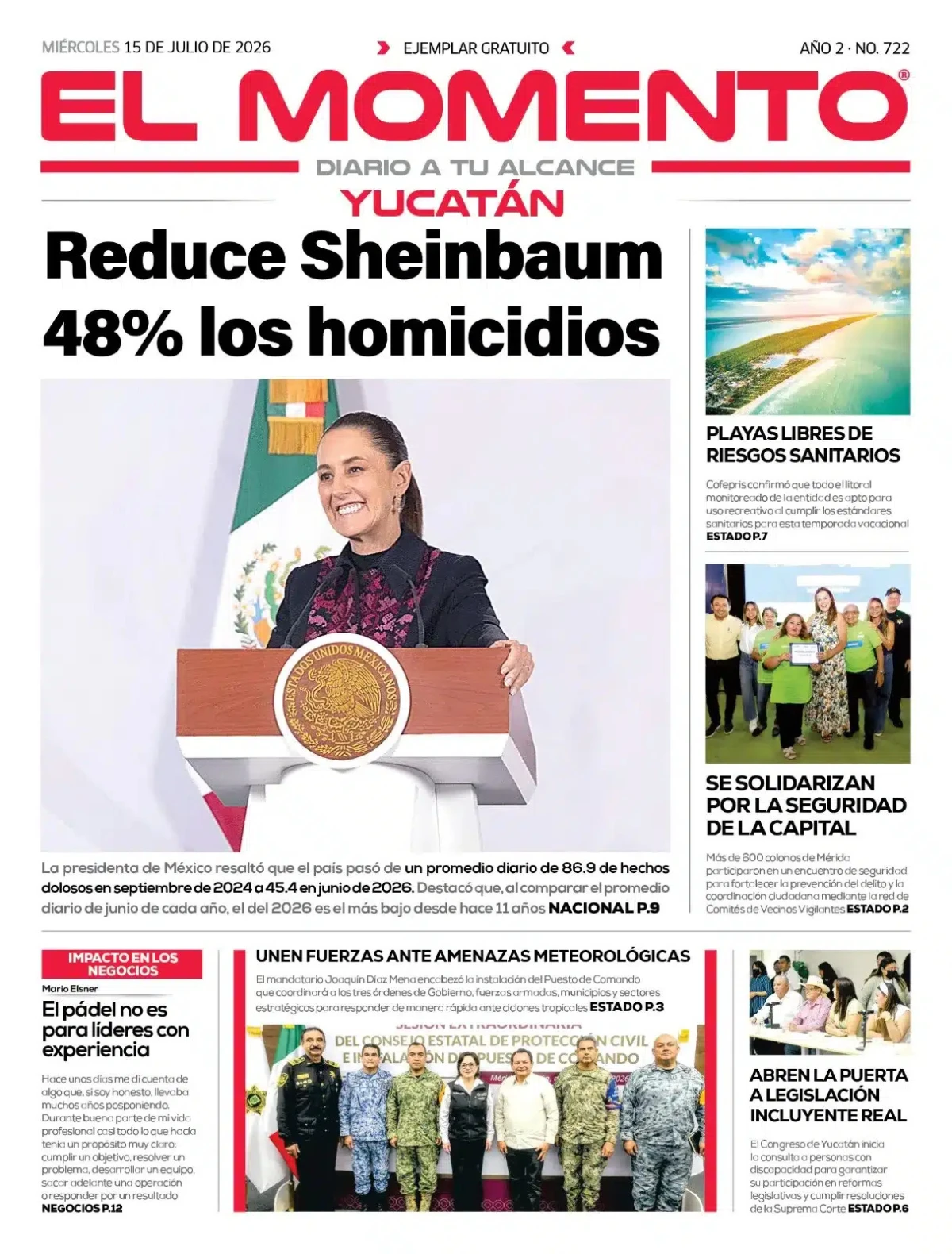 Portada de El Momento Yucatan