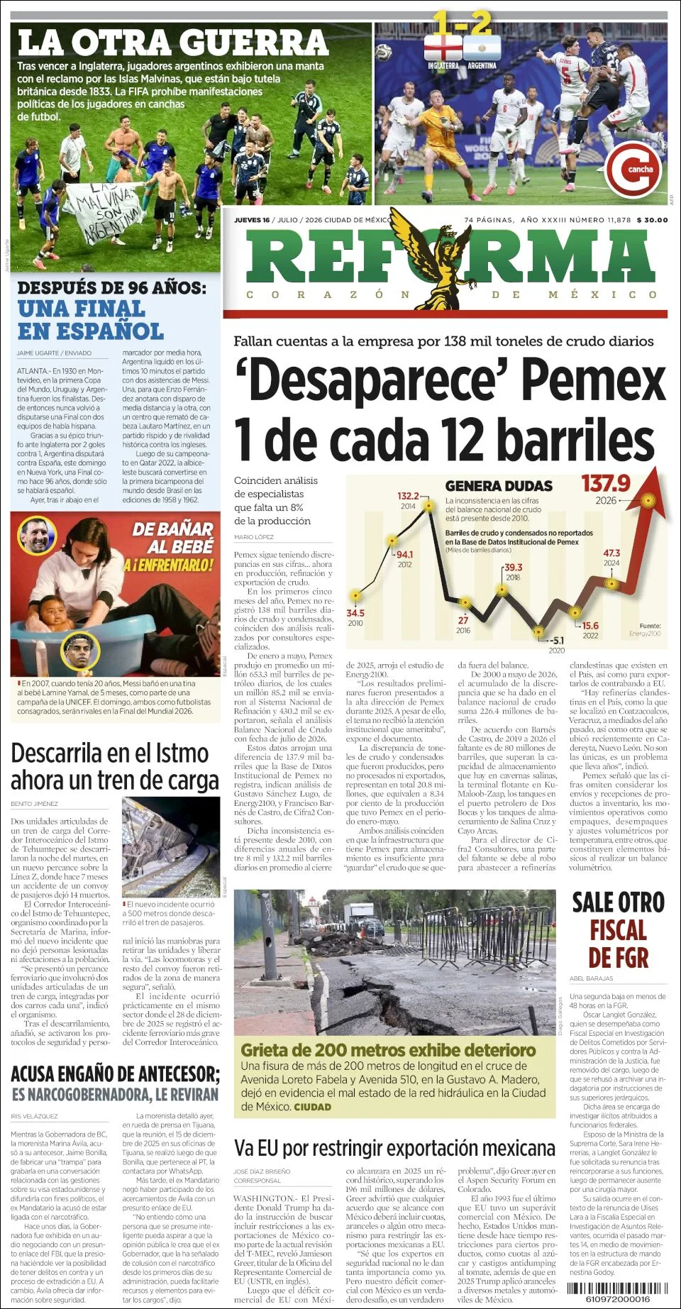 Portada de Reforma