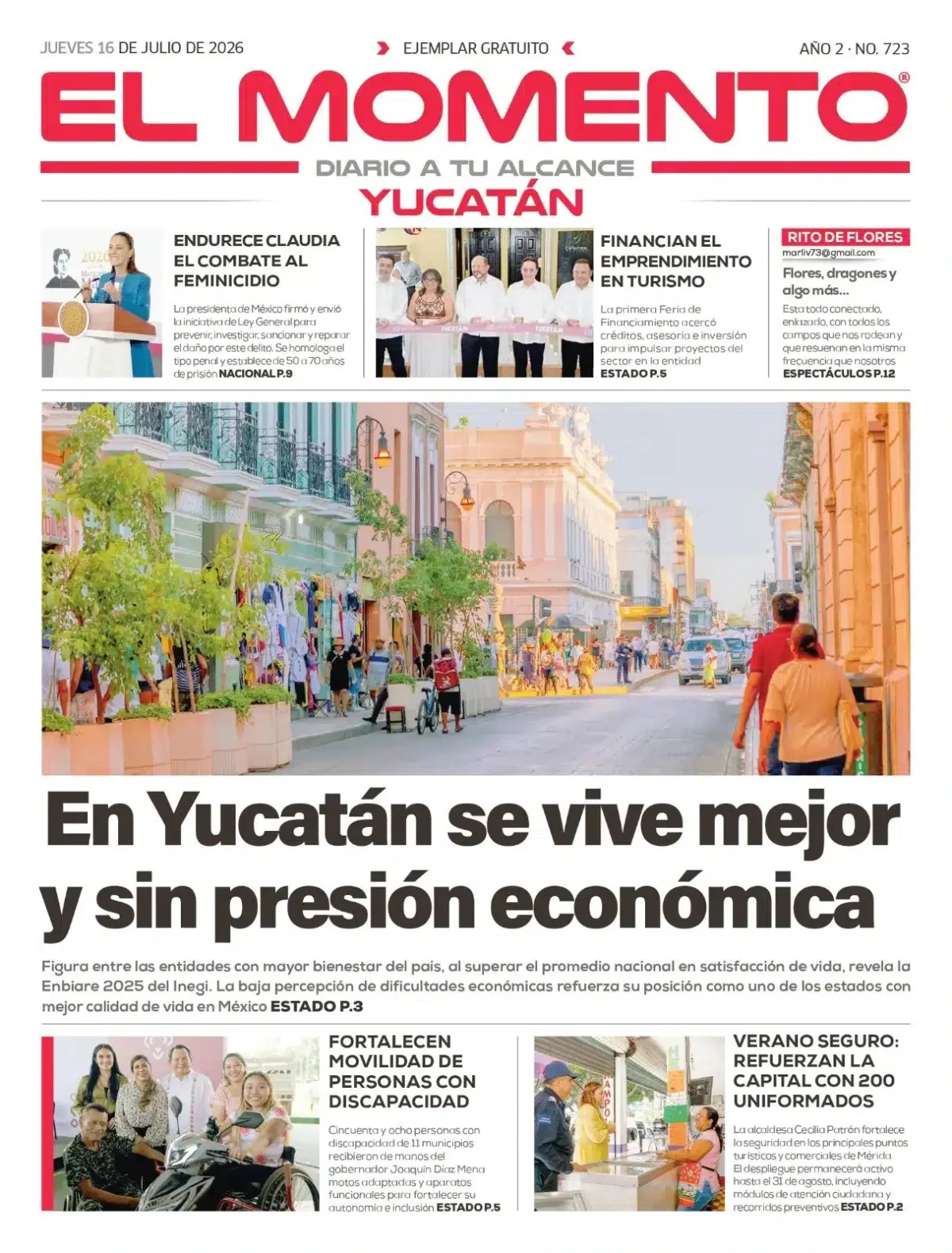 Portada de El Momento Yucatan