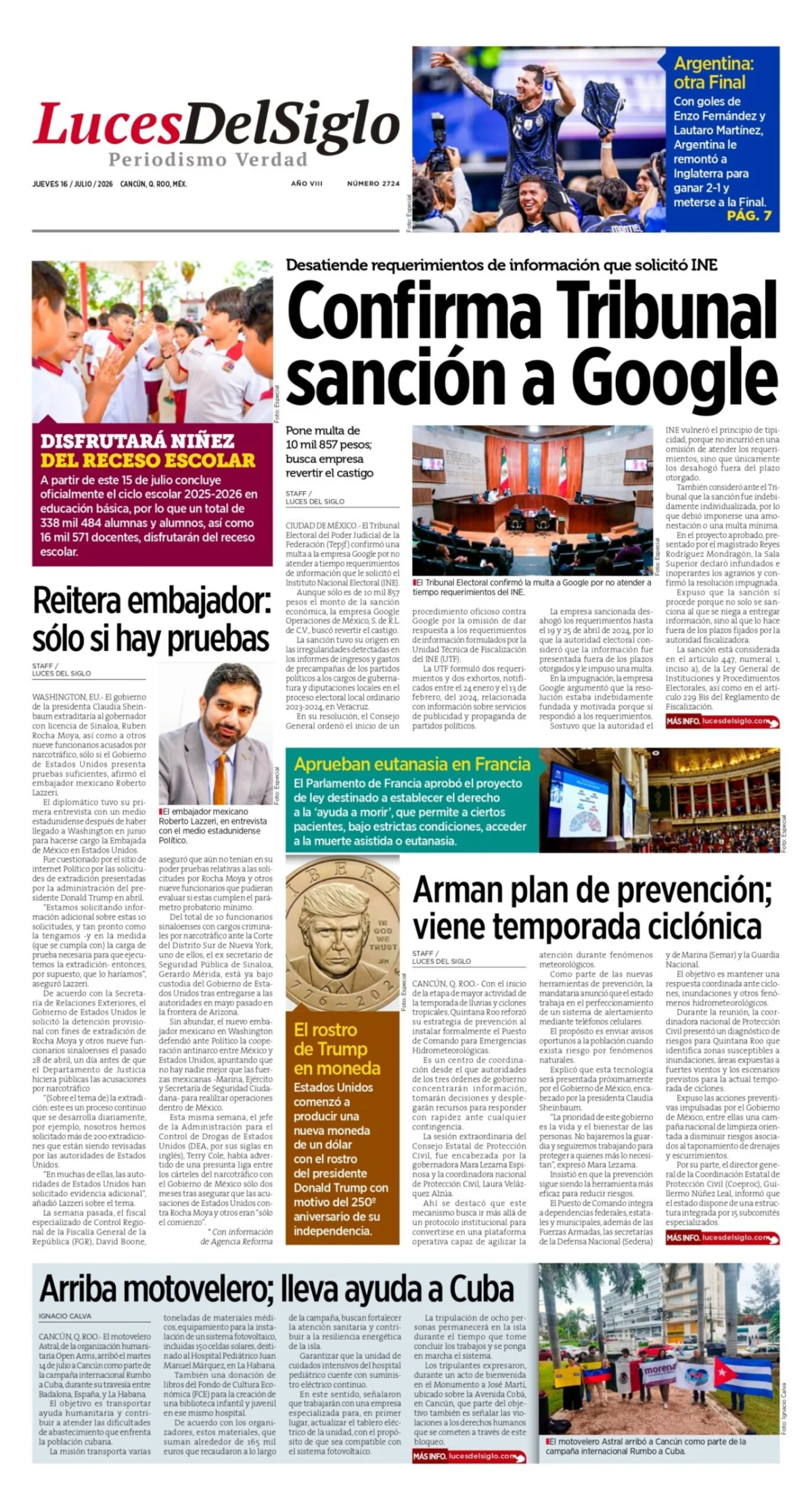 Portada de Luces del Siglo
