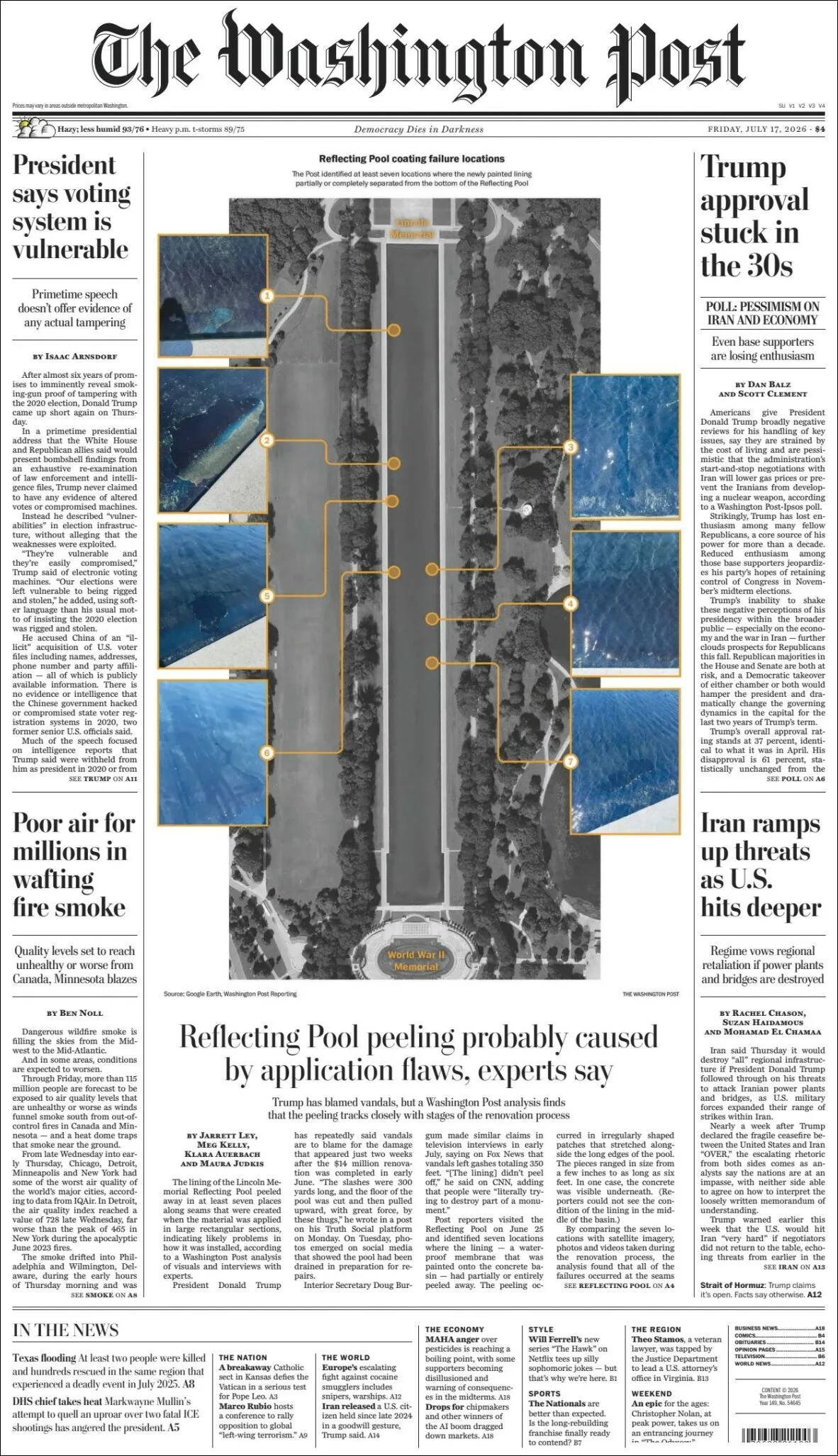 Portada de The Washington Post