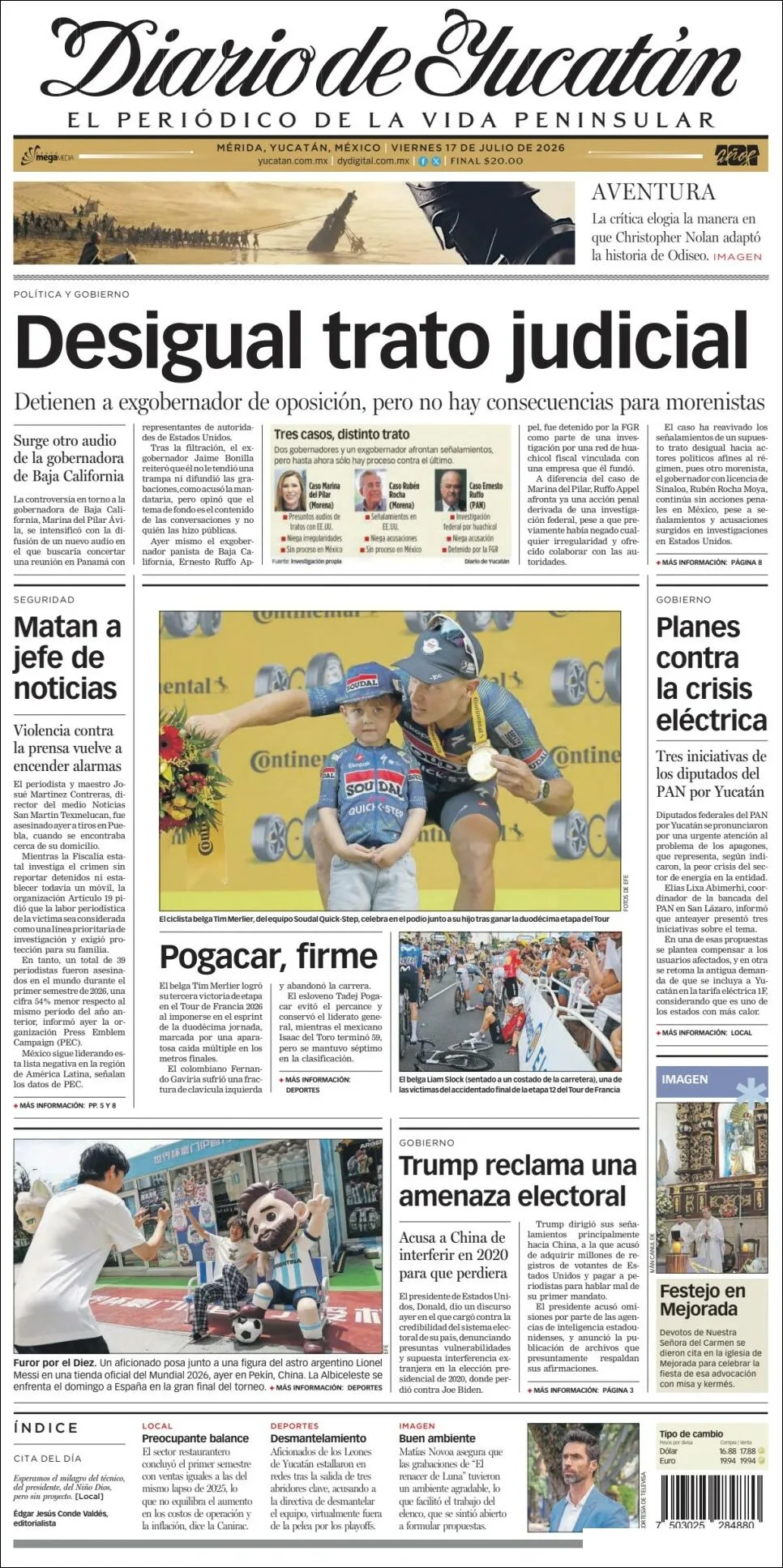 Portada de Diario de Yucatán