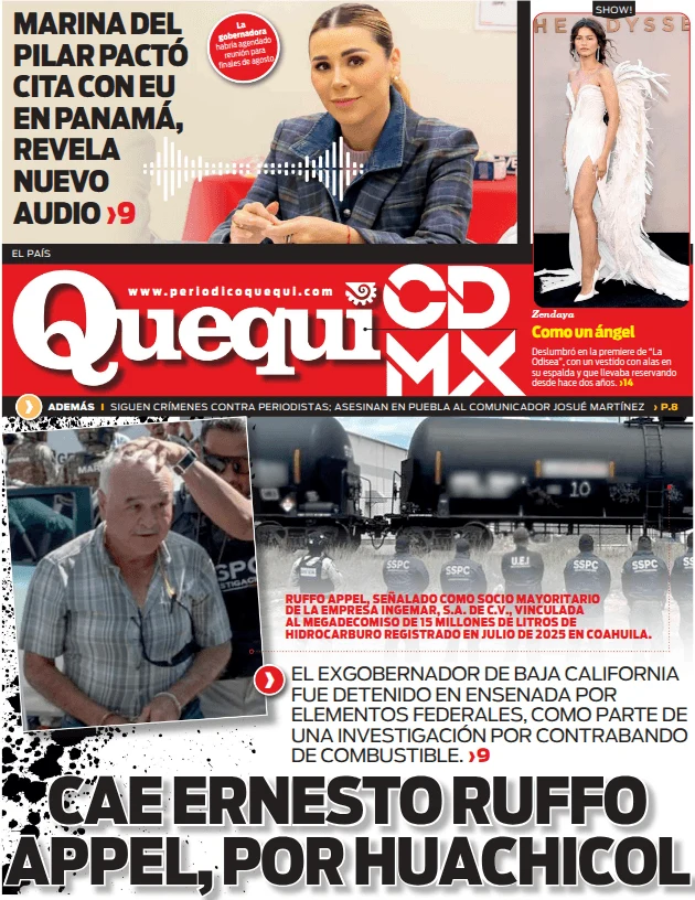Portada de Quequi CDMX (contraportada) del viernes, 17 de julio de 2026