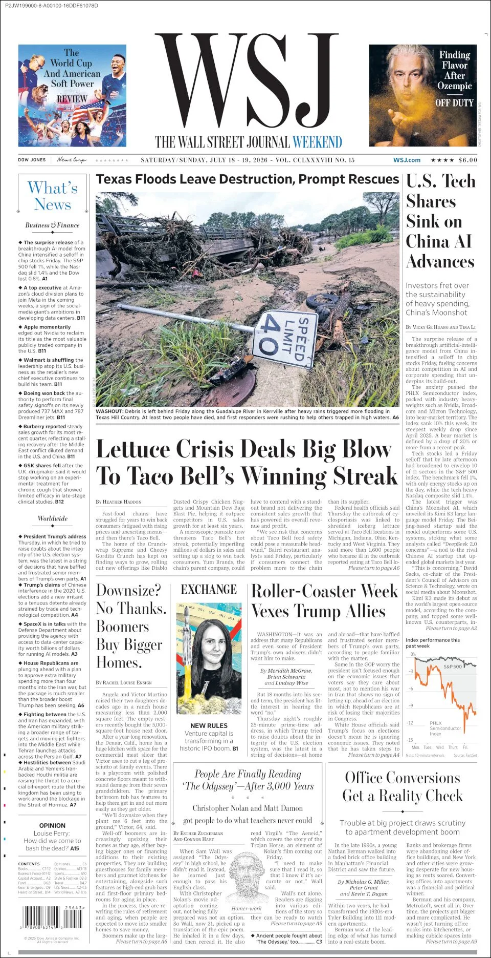 Portada de The Wall Street Journal