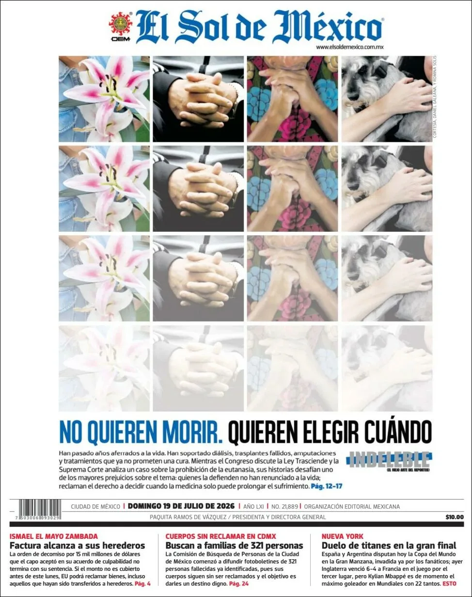 Portada de El Sol de Mexico