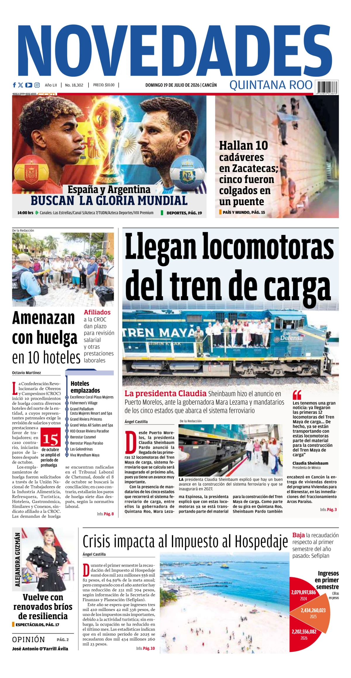Portada de Novedades Quintana Roo