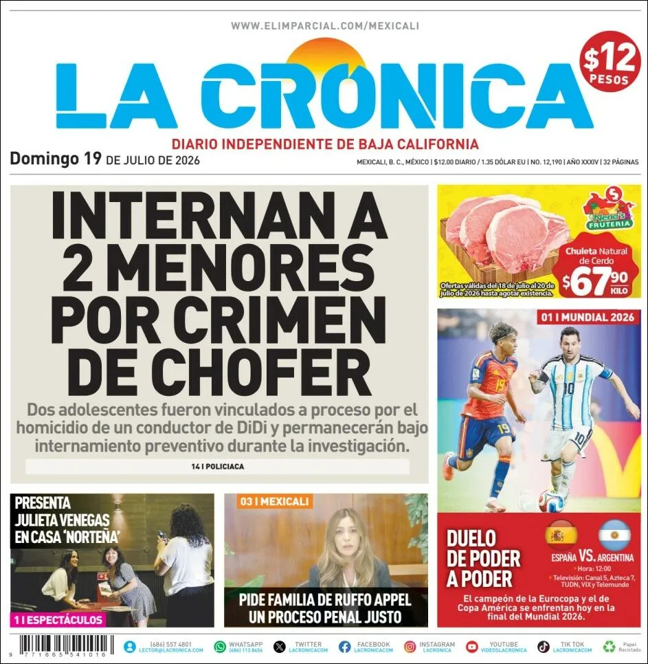 Portada de La Cronica