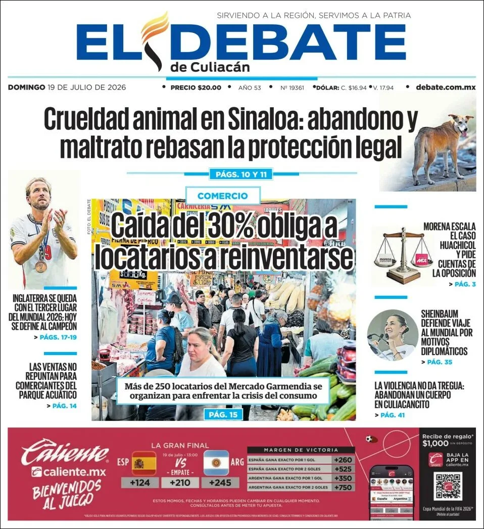 Portada de El Debate de Culiacan
