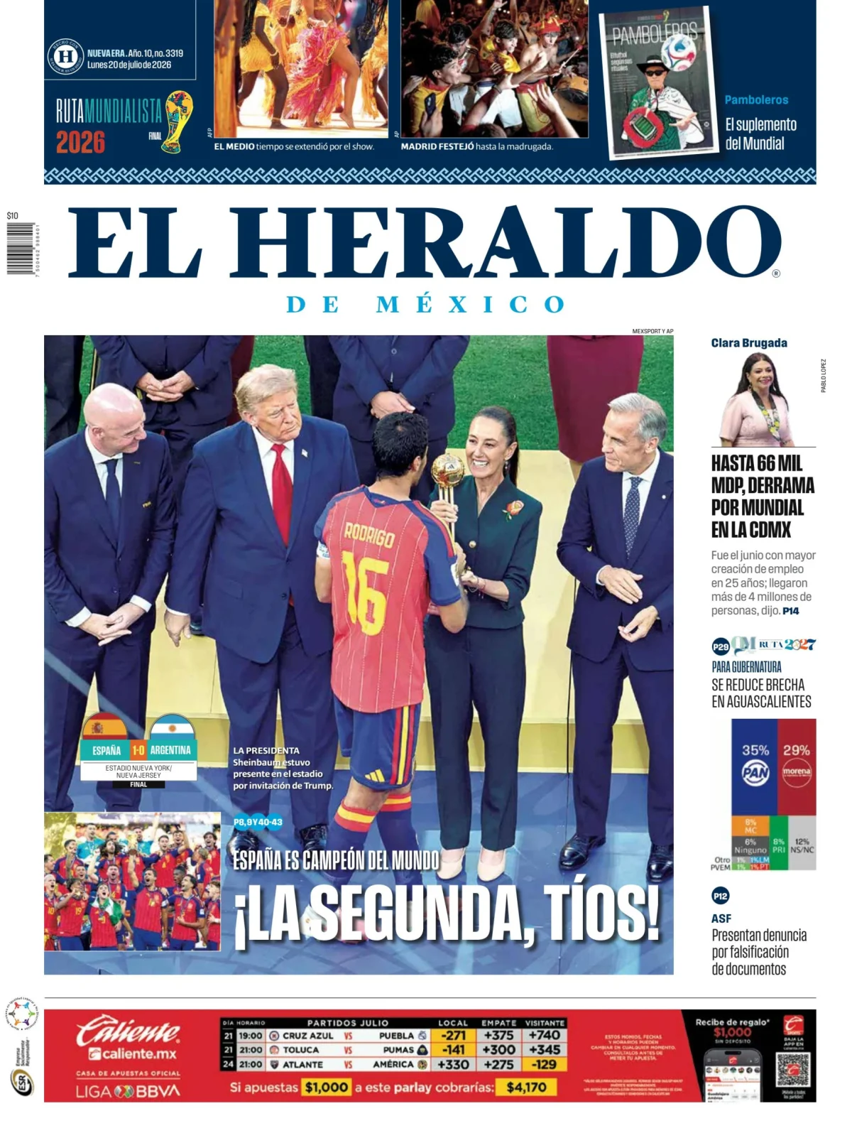 Portada de El Heraldo de Mexico