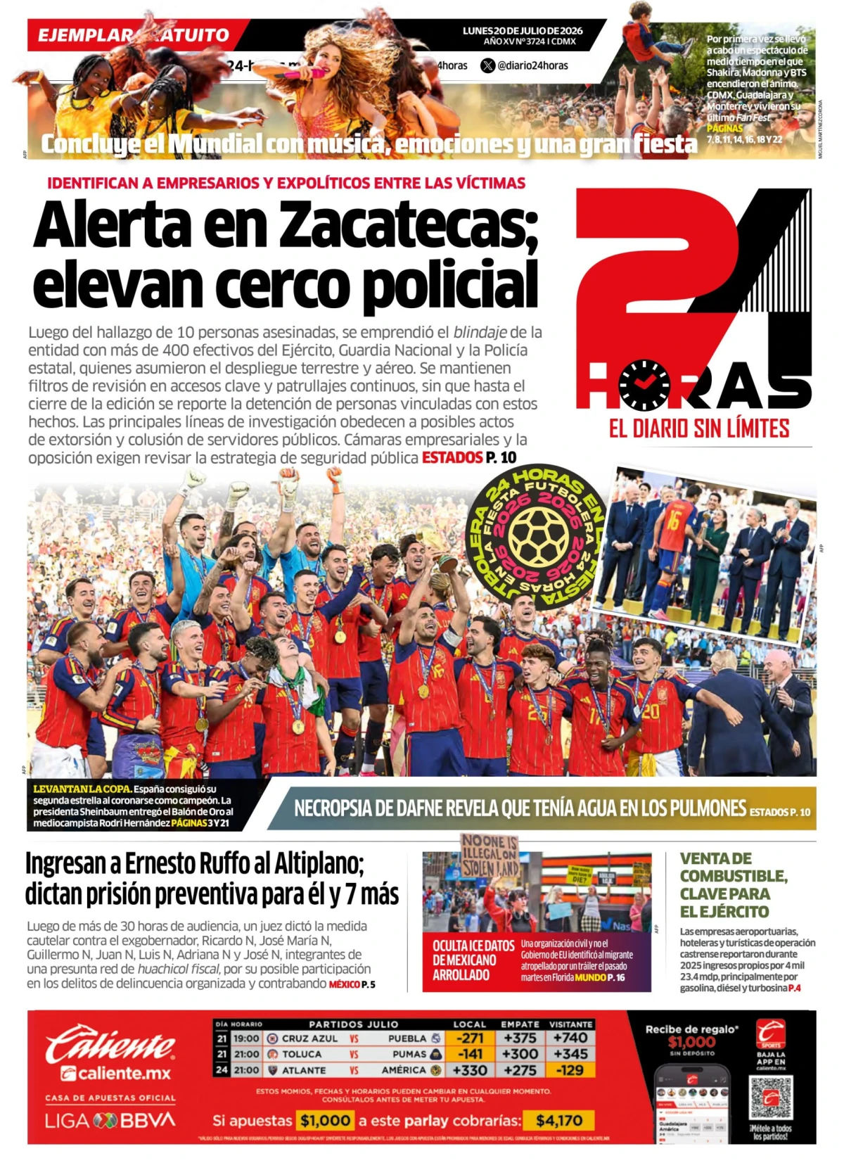Portada de 24 Horas