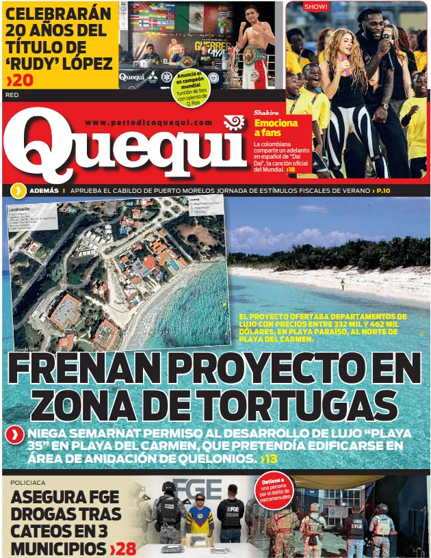 Portada de Quequi (contraportada) del lunes, 20 de julio de 2026