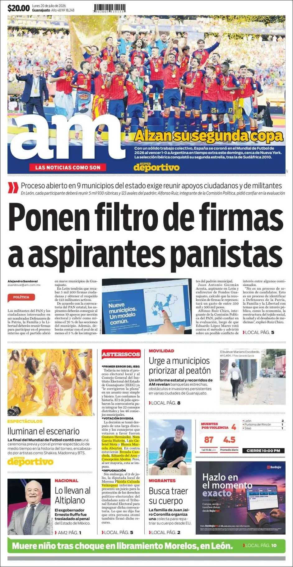 Portada de Am Corredor Industrial del lunes, 20 de julio de 2026