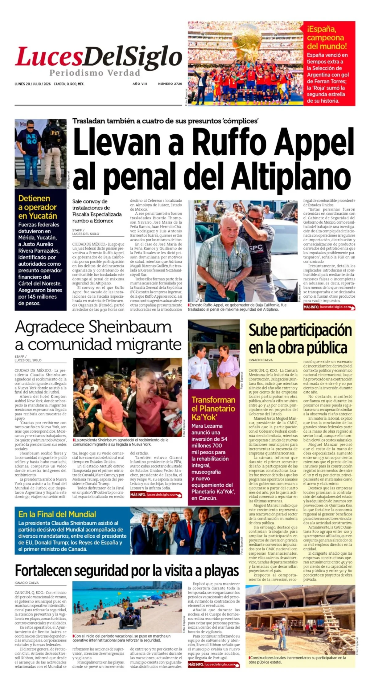 Portada de Luces del Siglo