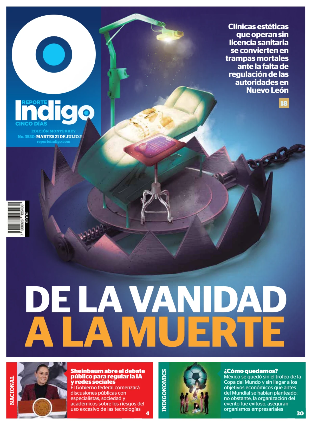 Portada de Reporte Indigo Monterrey del martes, 21 de julio de 2026