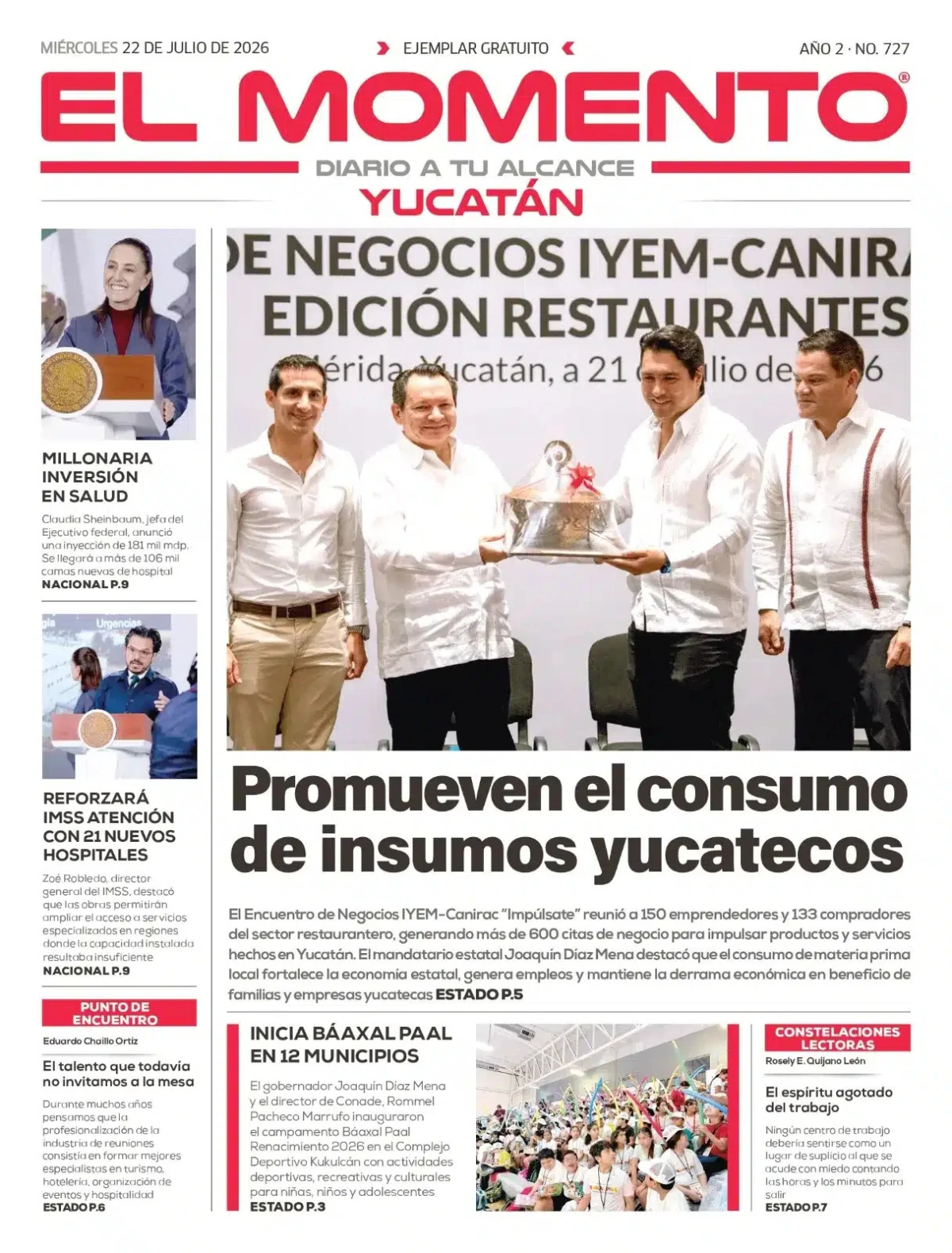 Portada de El Momento Yucatan
