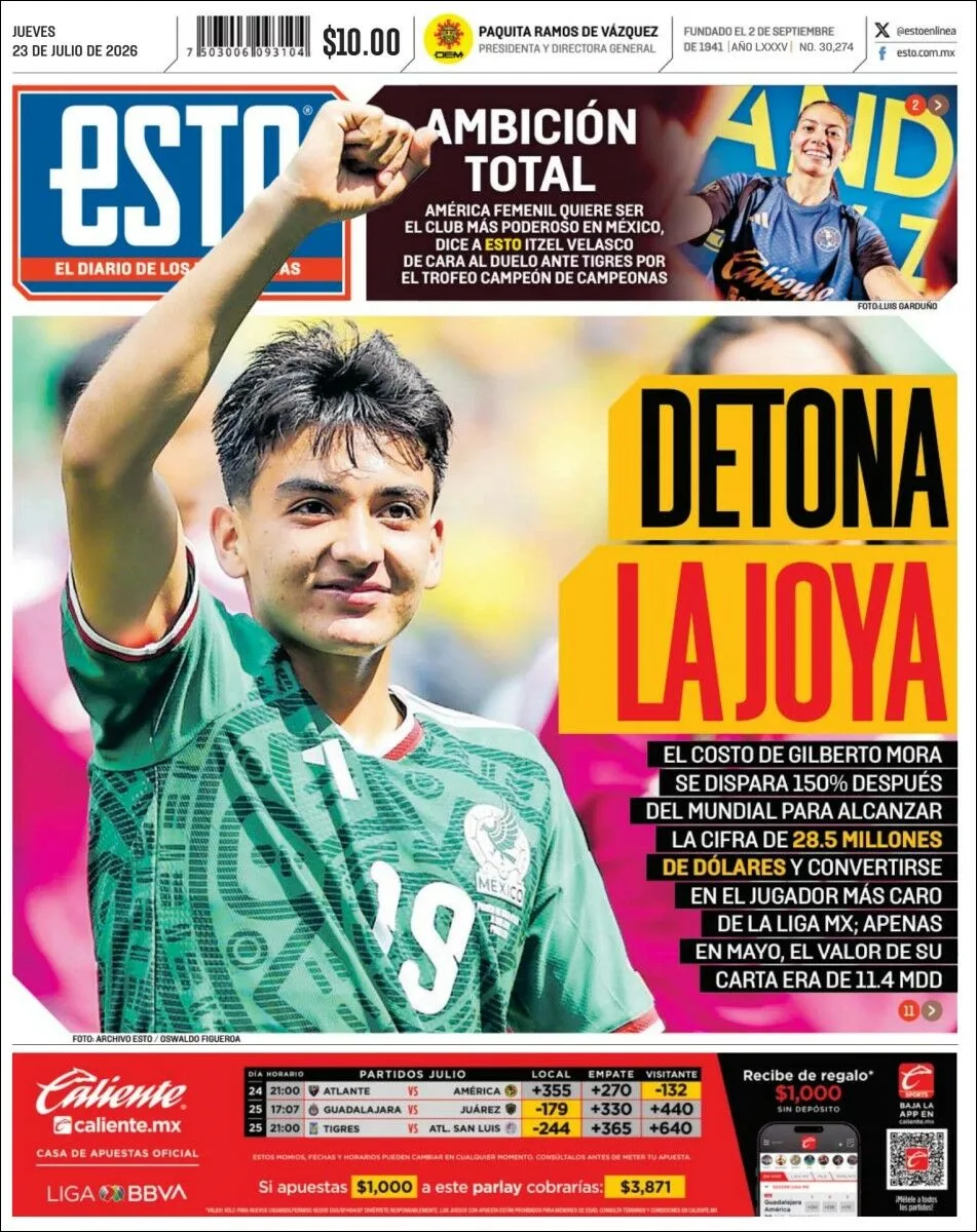 Portada de Esto del jueves, 23 de julio de 2026