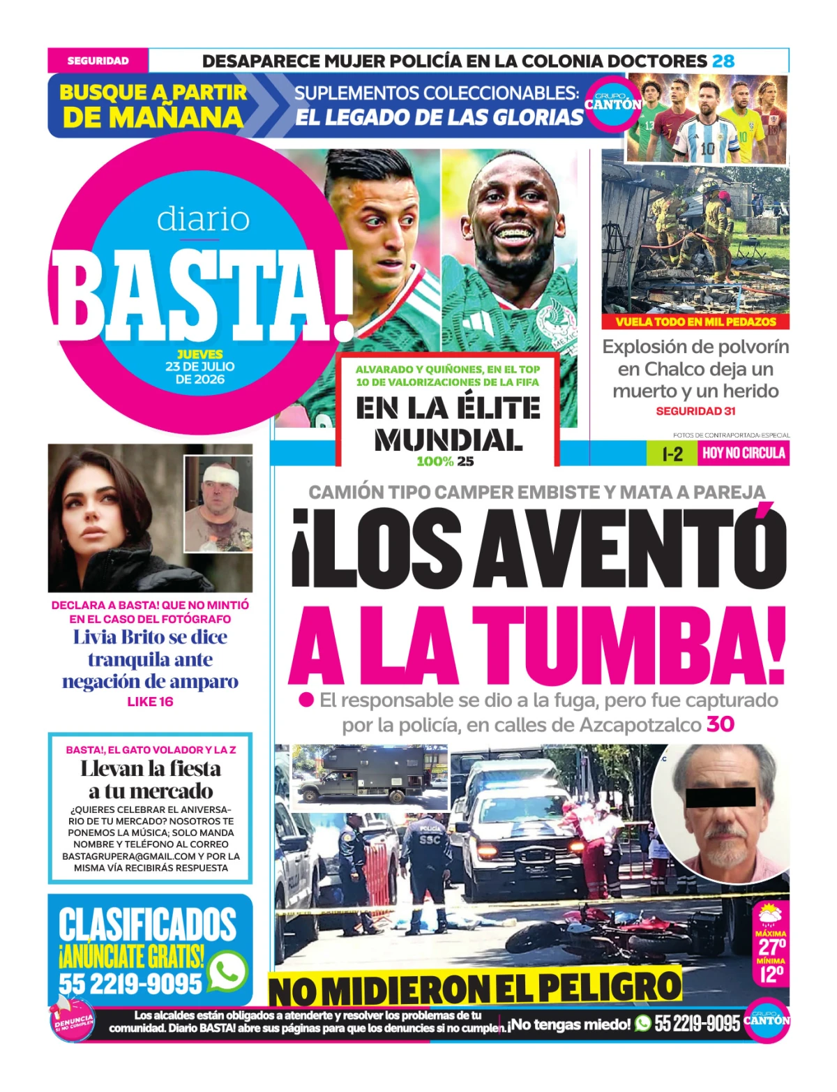 Portada de Basta! (contraportada)